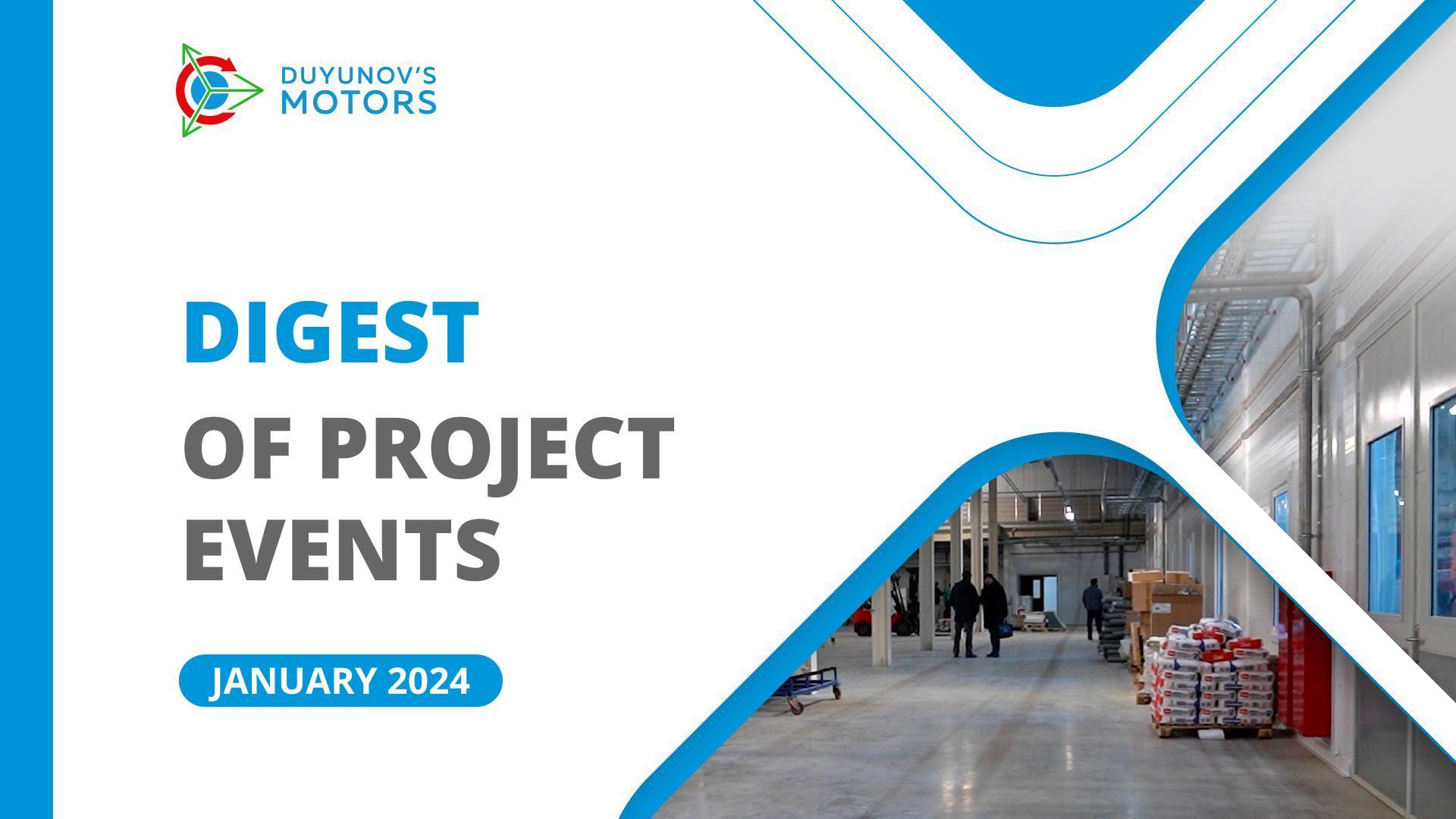 Key project events in January