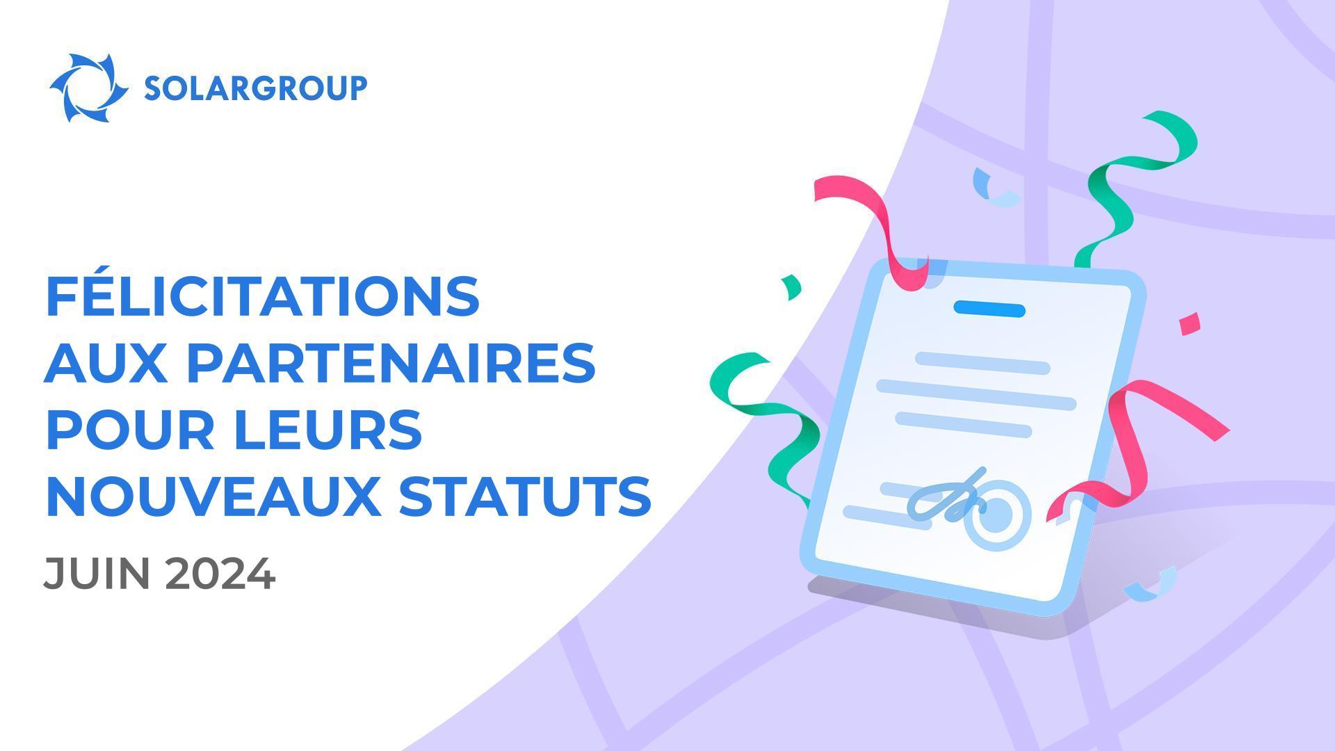 Félicitations aux partenaires qui ont atteint de nouveaux statuts !