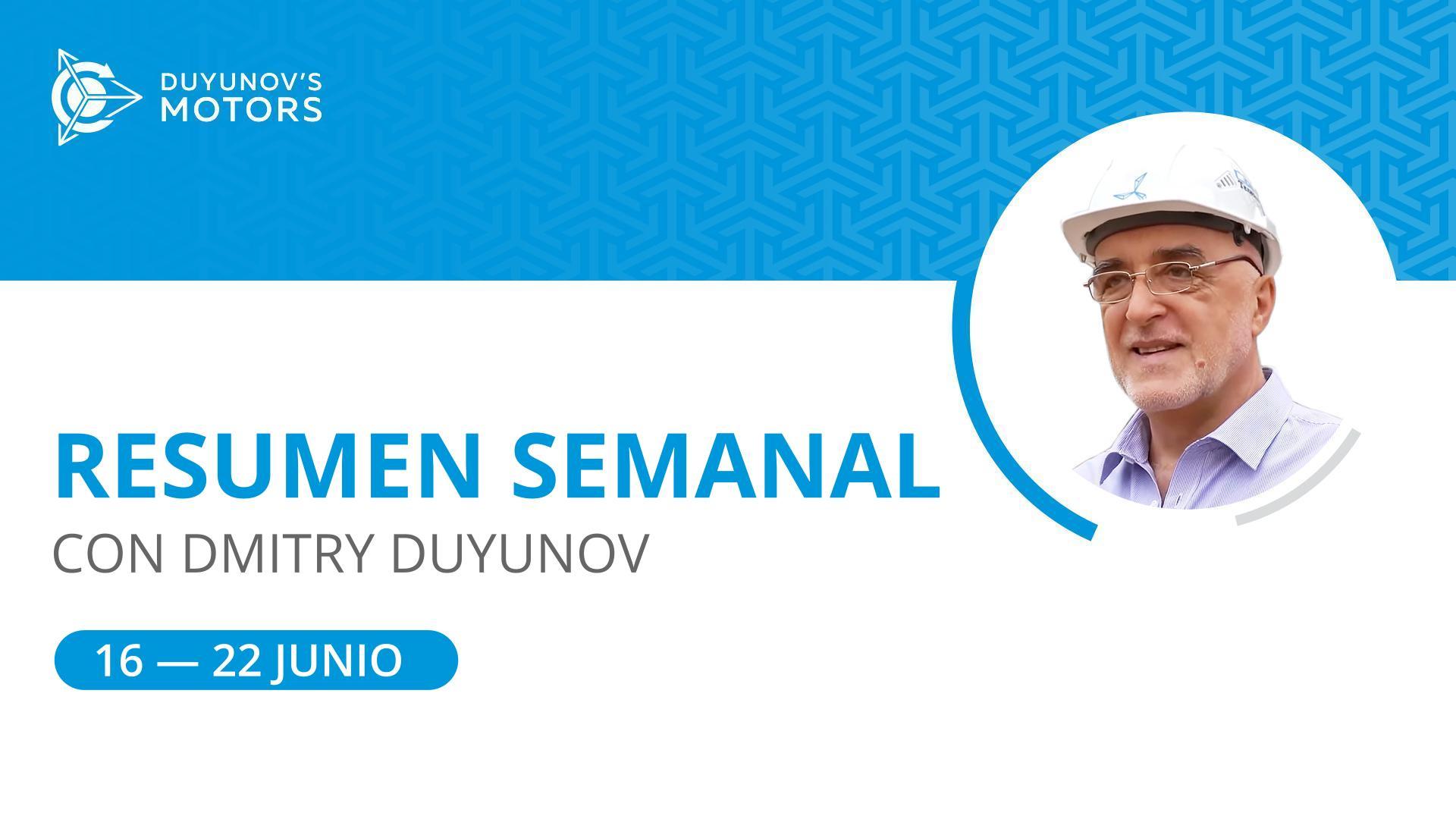 Resumen de la semana en el proyecto «Motores Duyunov»