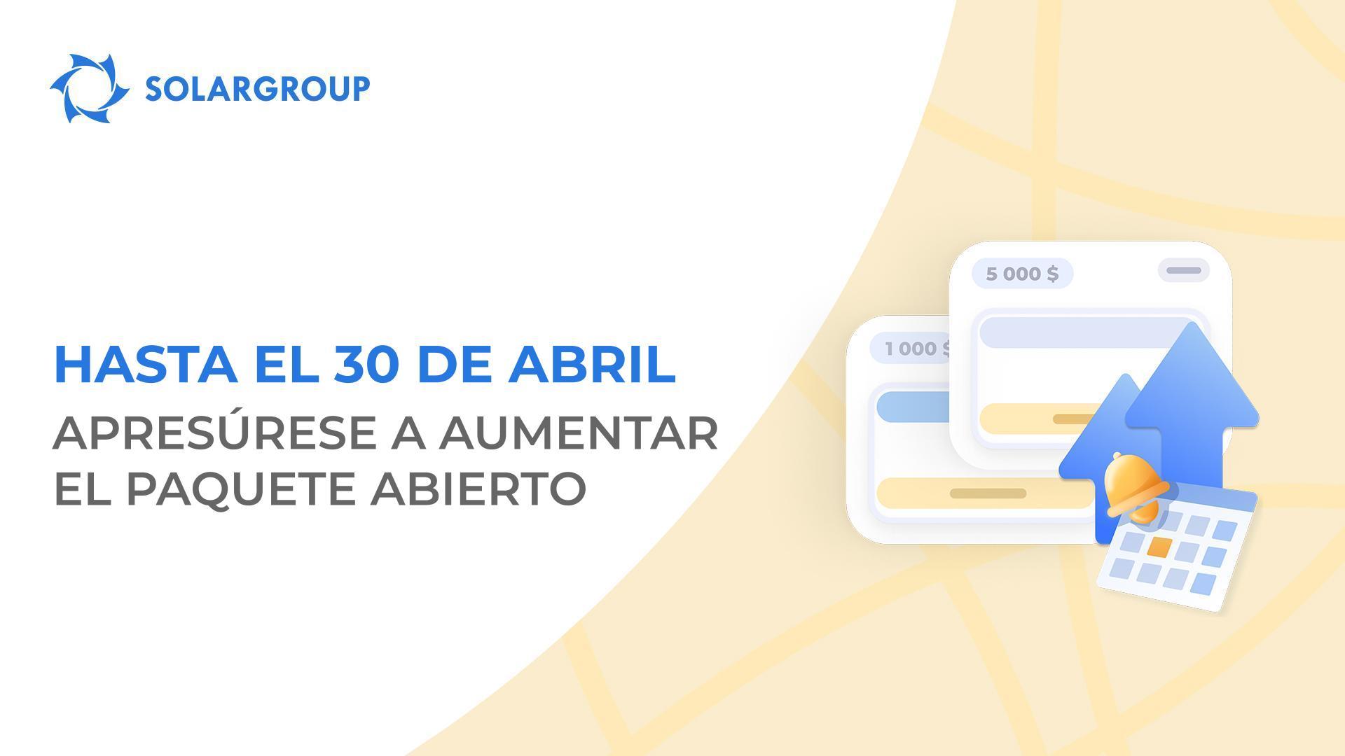 ¡Esta es la última chance de aumentar un paquete en el proyecto!