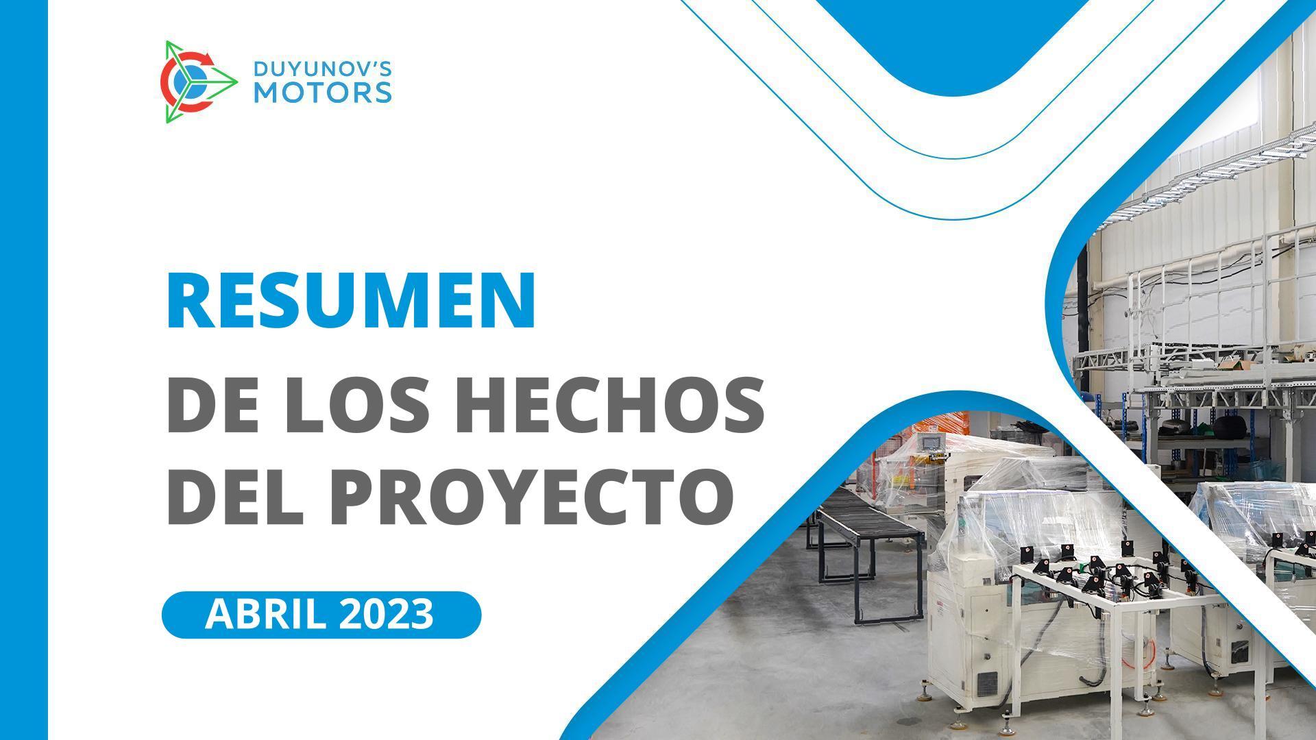 Hechos clave en el proyecto en el mes de abril
