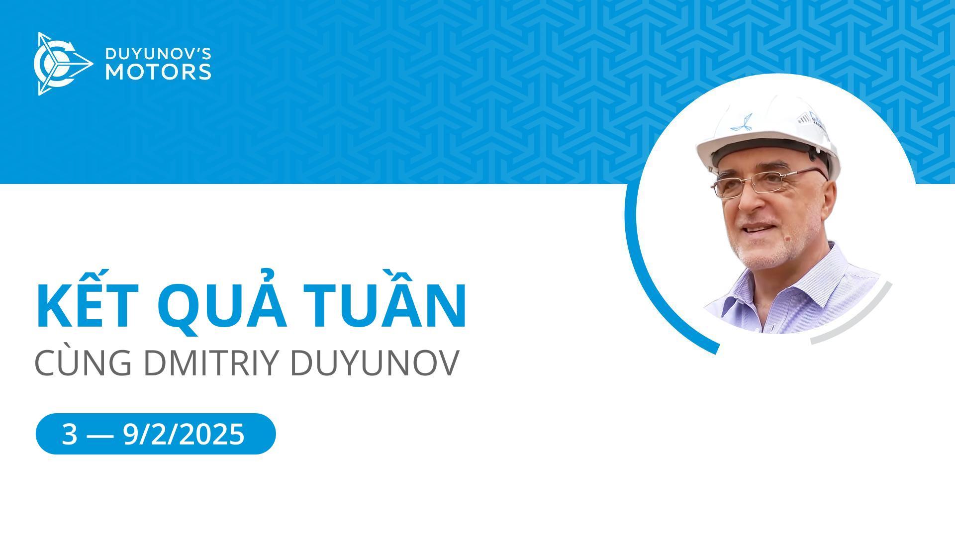 Kết quả tuần của dự án Động cơ của Duyunov