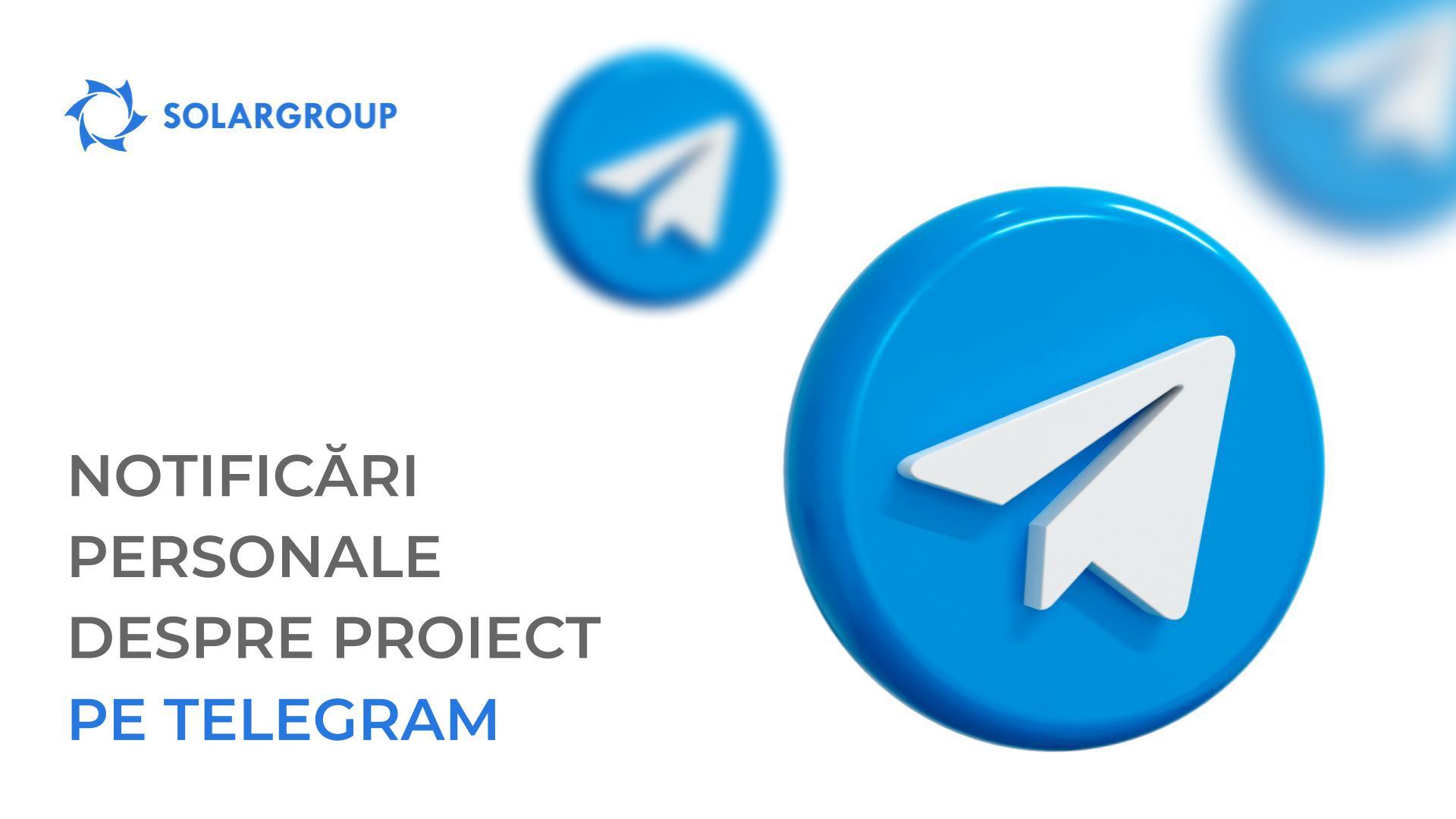 Primiți notificări pe Telegram despre ceea ce este mai important pentru dumneavoastră în proiect