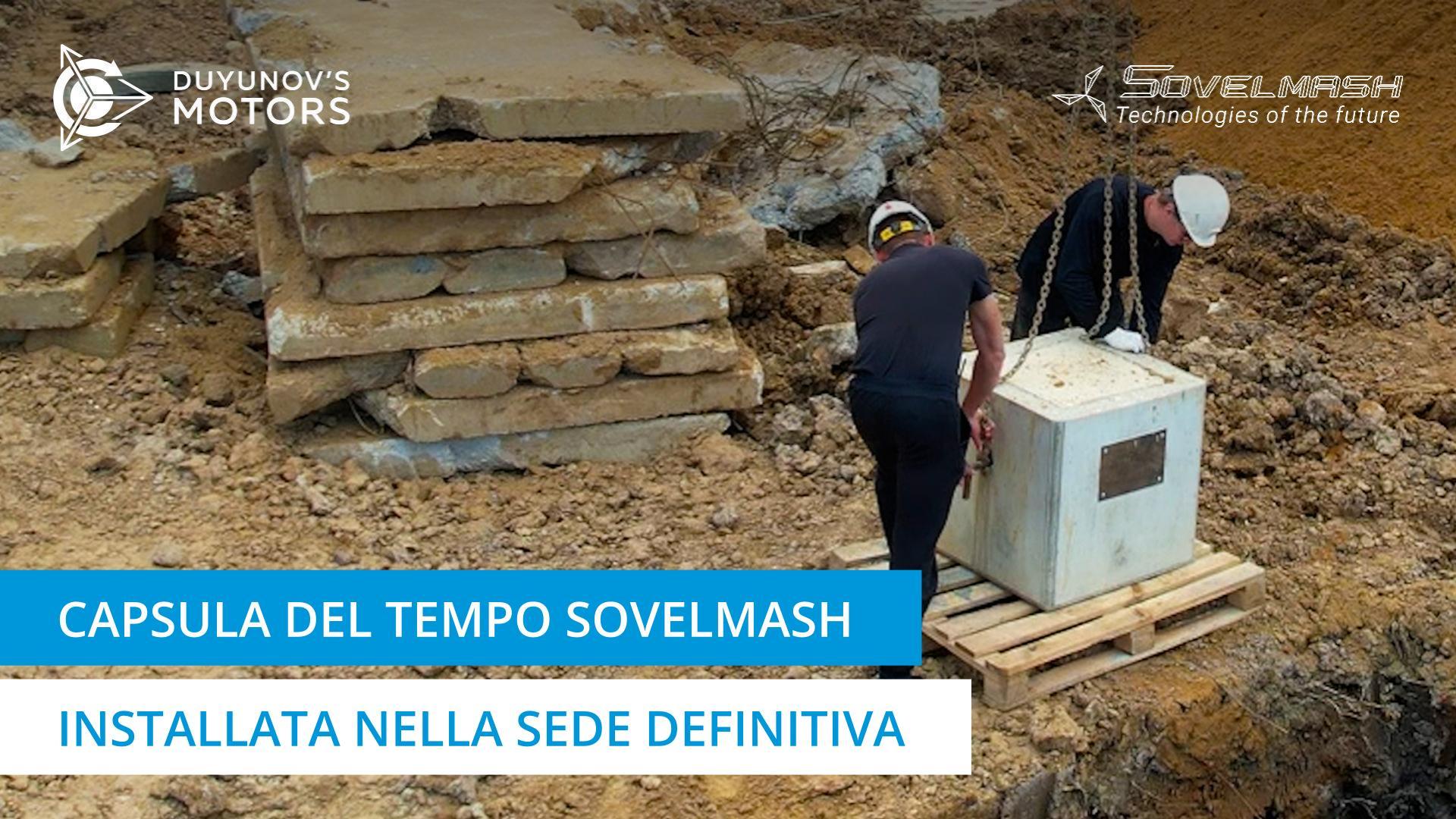 Capsula del tempo installata nella sua sede definitiva