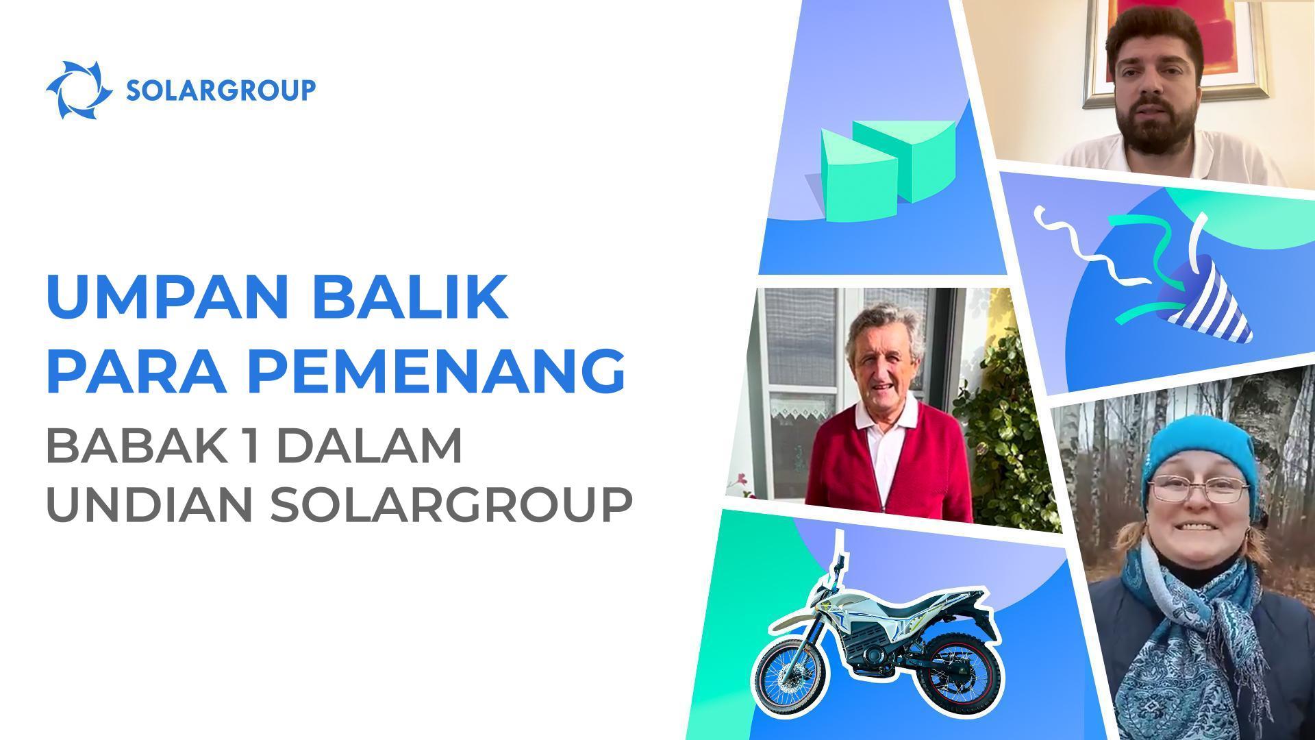 "Akhirnya saya beruntung!" - Perasaan setelah menang dalam undian SOLARGROUP