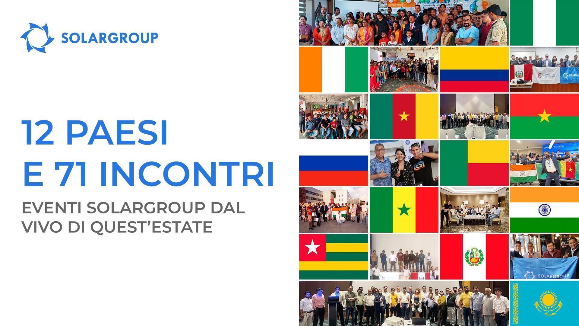 12 paesi e 71 incontri: eventi dal vivo SOLARGROUP di quest'estate