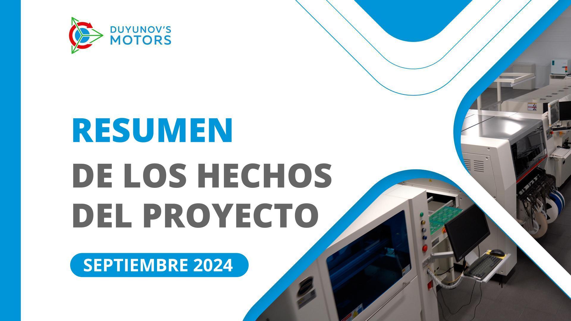 Hechos clave del proyecto en septiembre