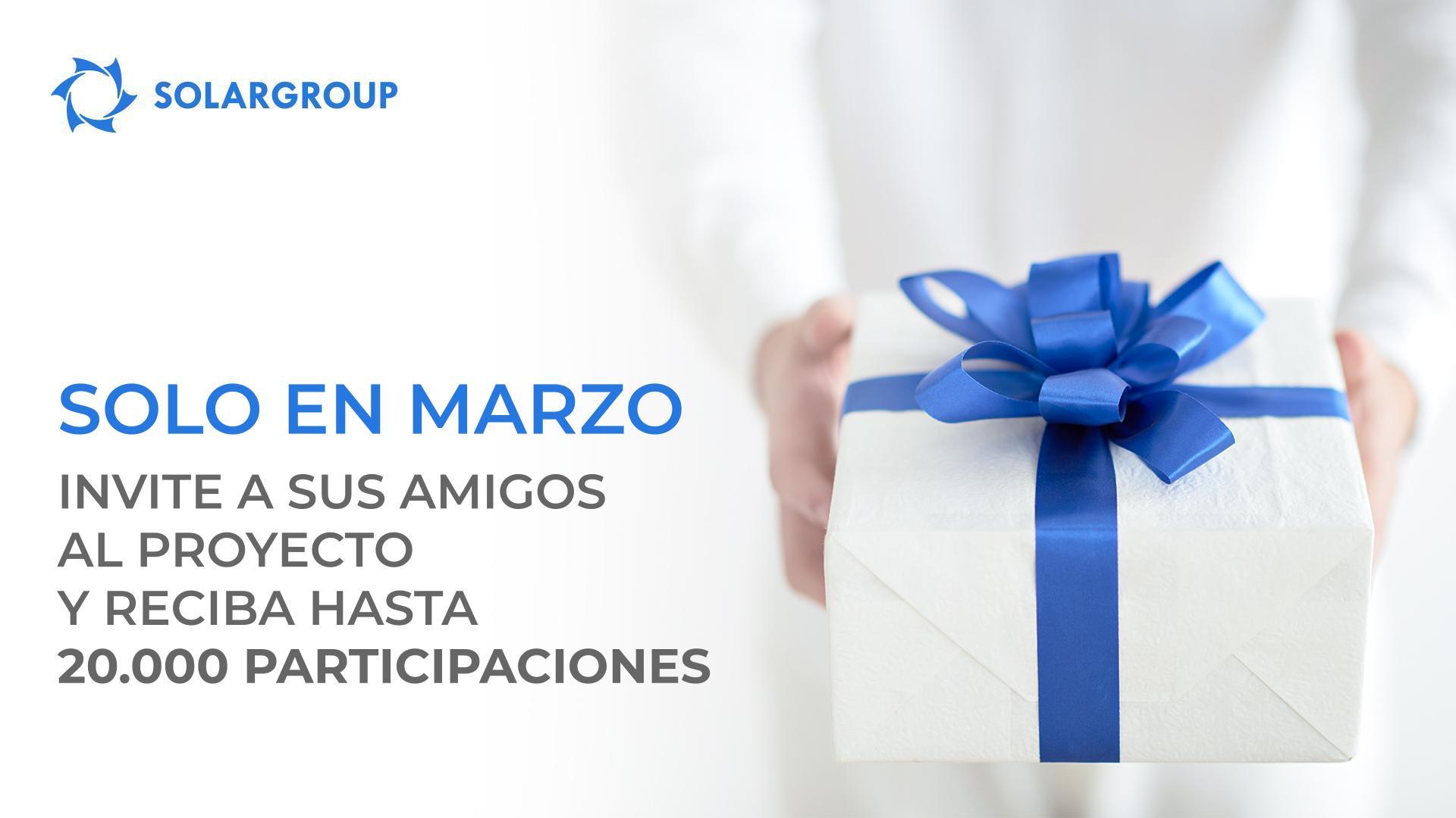 "Regalo a un amigo": invite a sus amigos — reciba hasta 20.000 participaciones