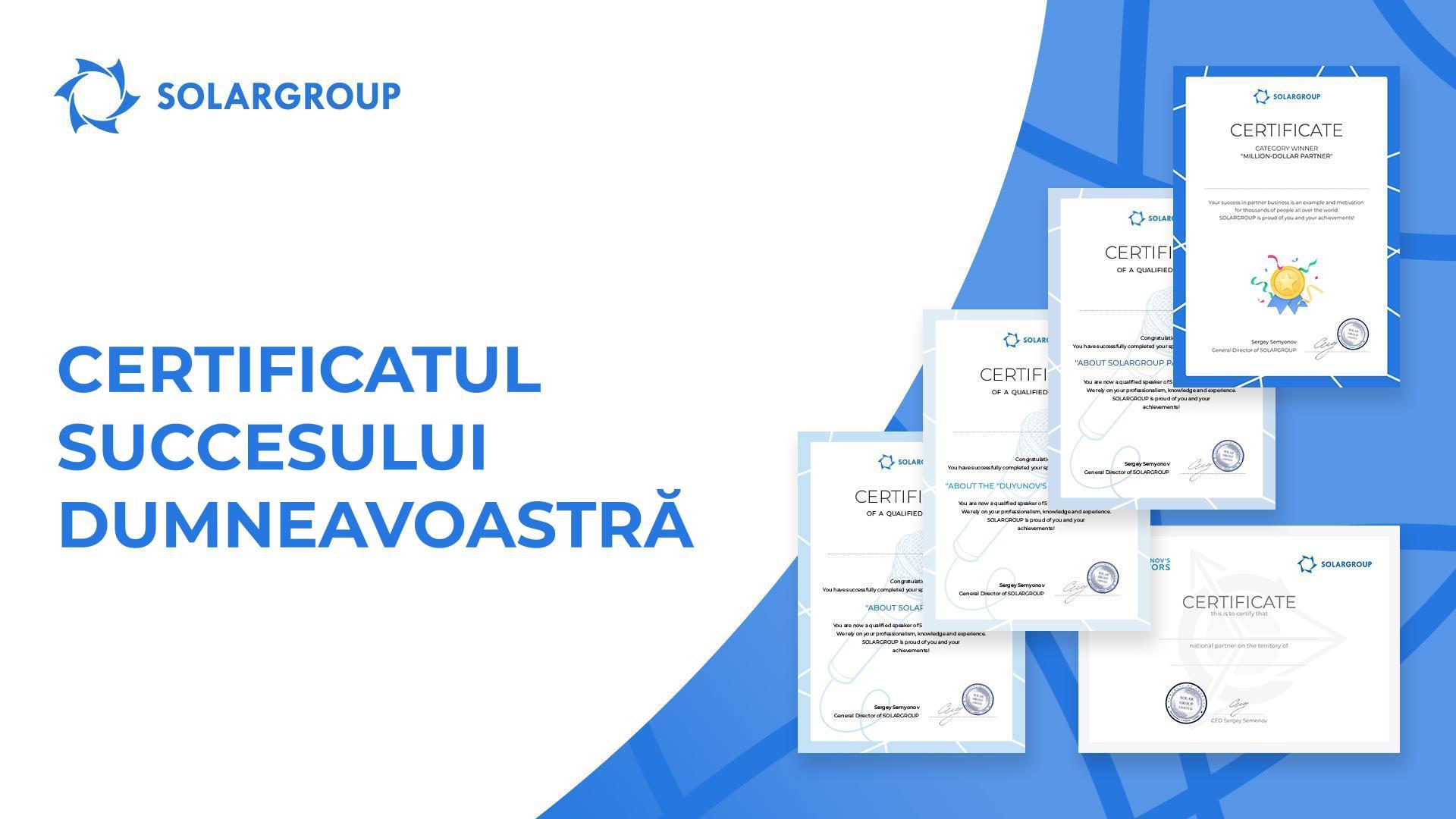 Certificatul vă așteaptă în cabinetul personal!