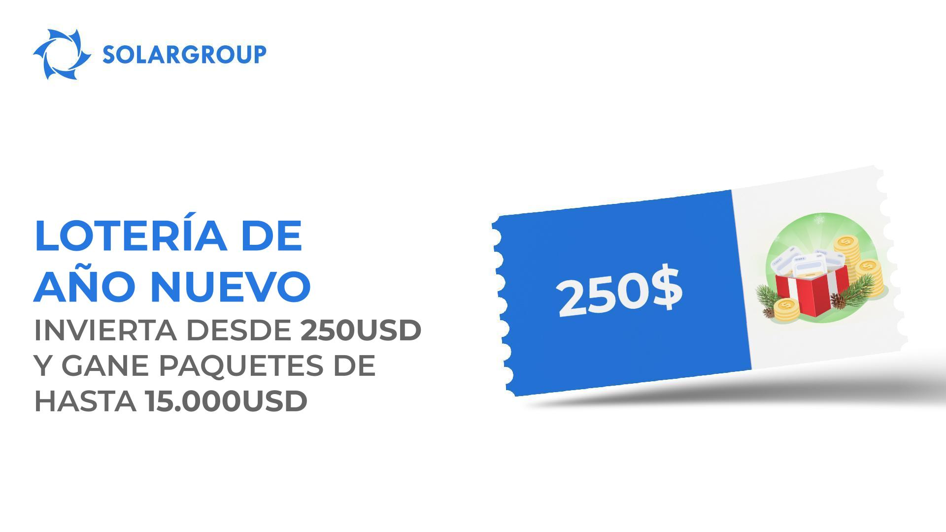 Lotería de Año Nuevo de SOLARGROUP con un fondo de premios de 25.000USD