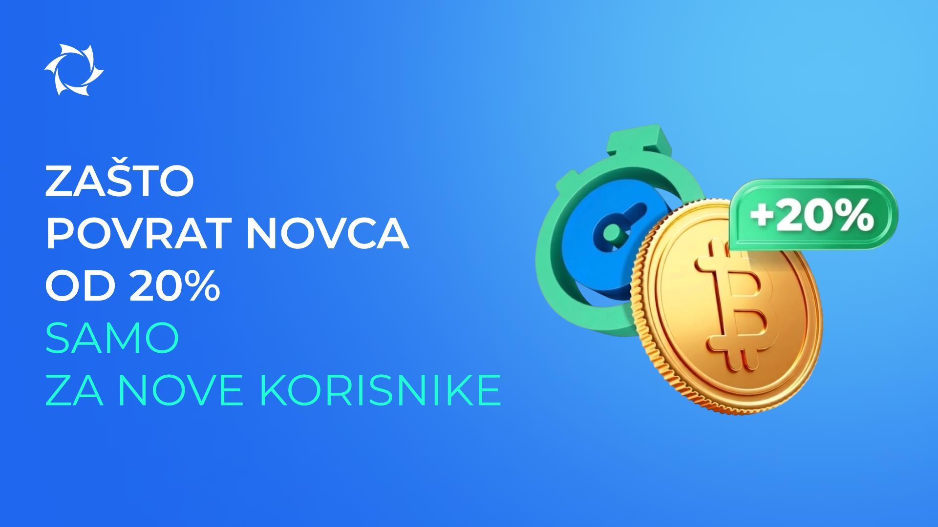 Zašto povrat novca od 20 % vrijedi samo za prvu uplatu u kriptovalutu na račun?