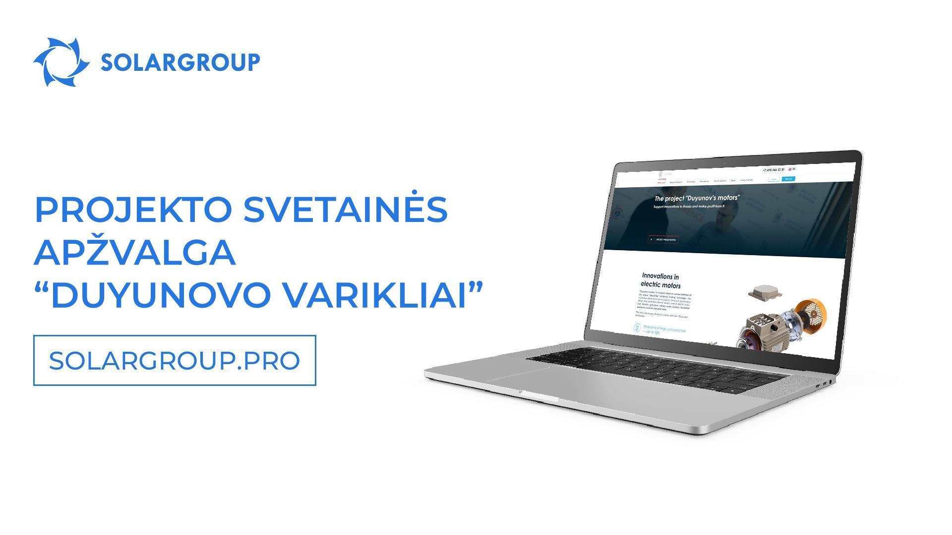 Apie projekto „Duyunovo Varikliai“ svetainės naudą