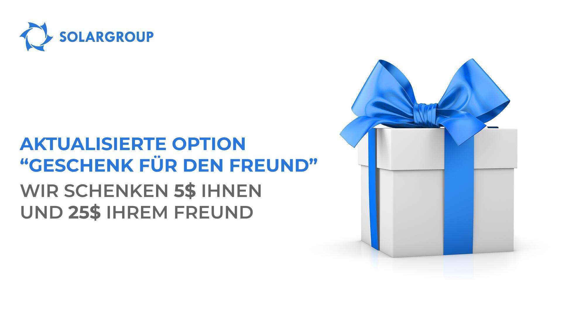 "Geschenk für den Freund": neue Bedingungen der Option
