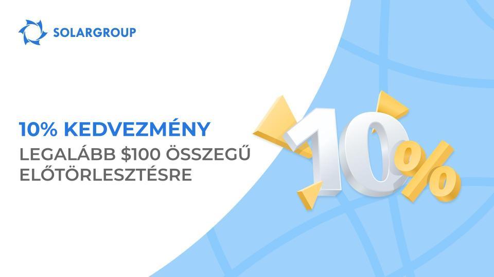 Törlesszenek elő 10% kedvezménnyel