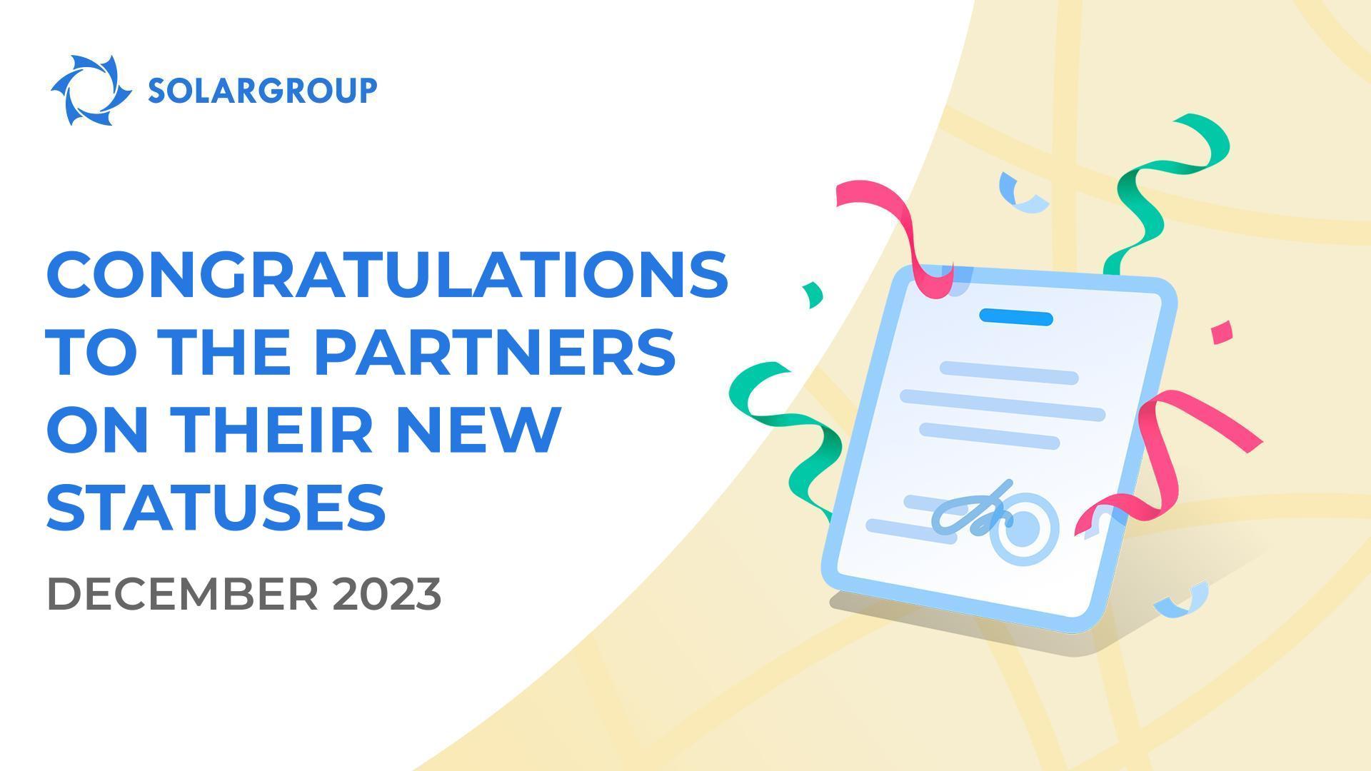 We welcome partners to their new statuses!