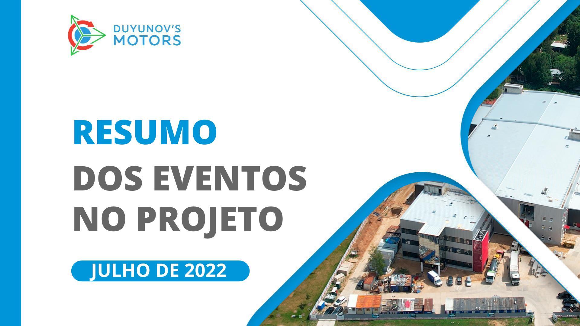 Principais Eventos do Projeto: Resumo de julho