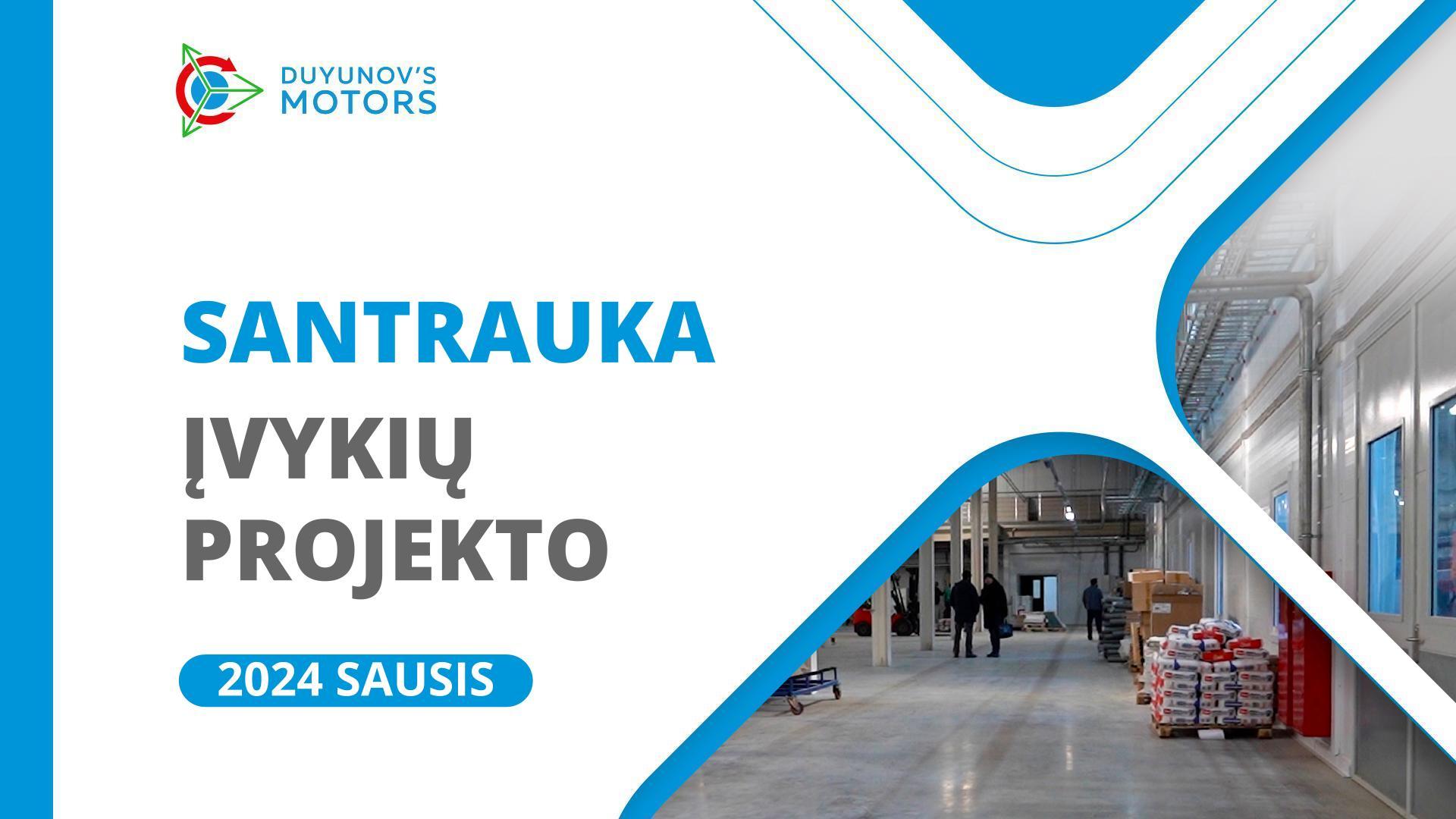 Pagrindiniai projekto įvykiai sausio mėnesį