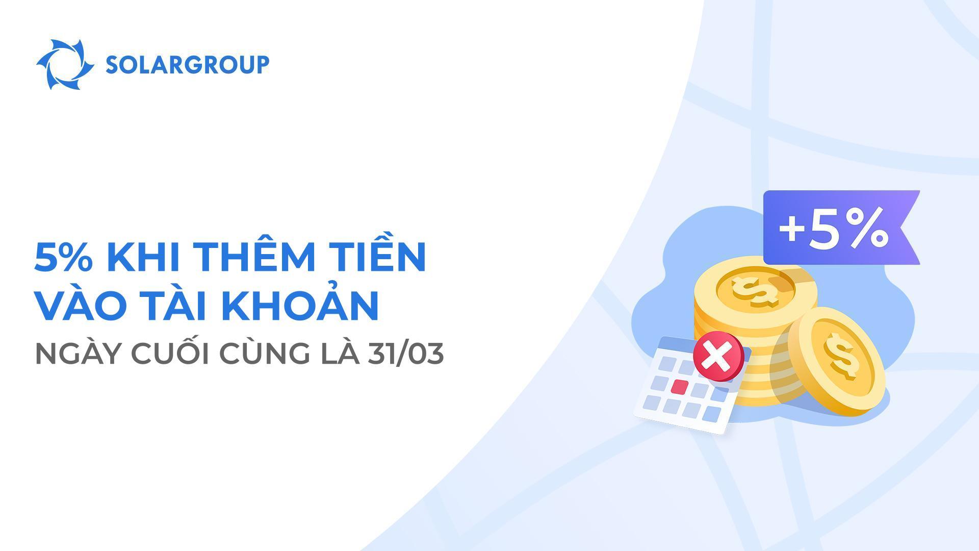 Kết thúc ưu đãi "+5% khi nạp tiền vào tài khoản"