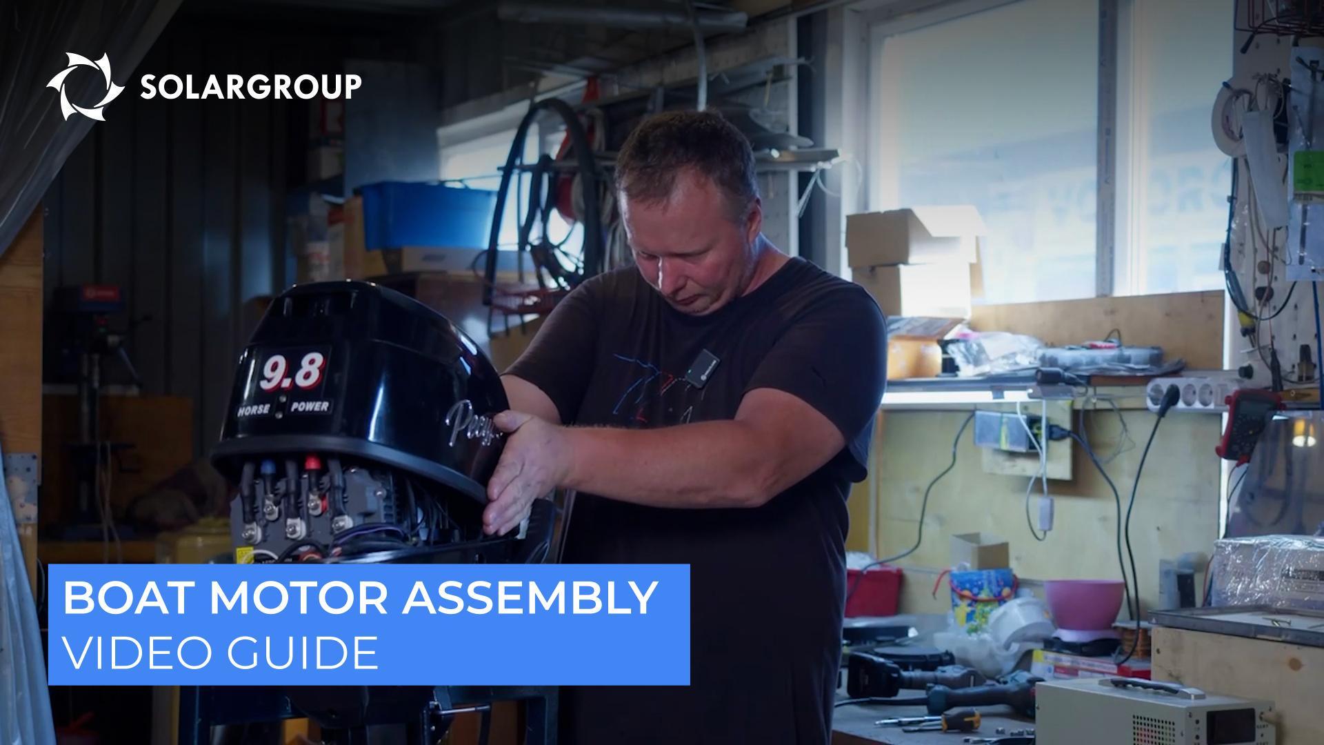 How do I assemble a "Slavyanka" based electric motor for a boat?