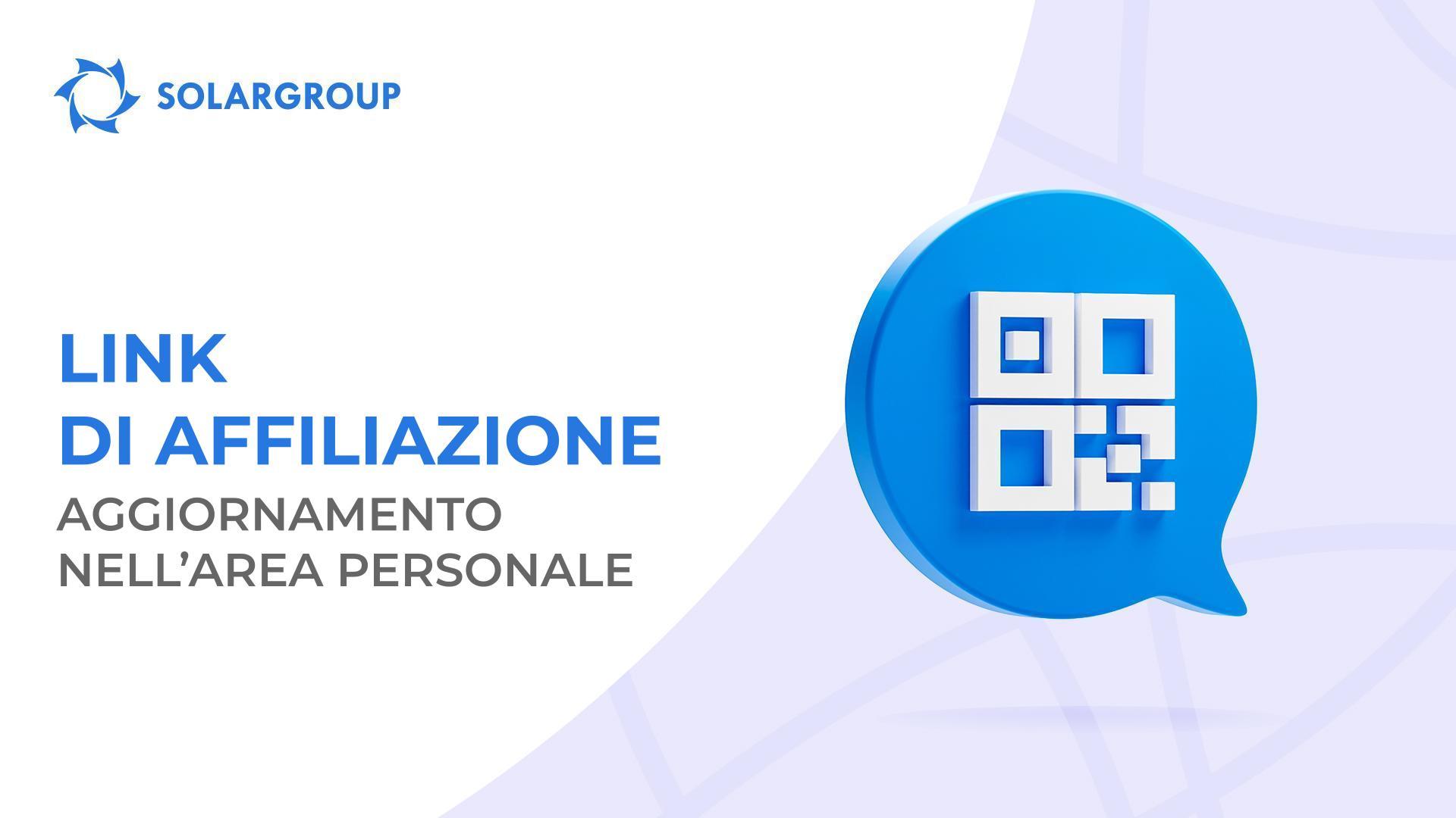 Aggiornata la sezione Link di affiliazione nell'area personale