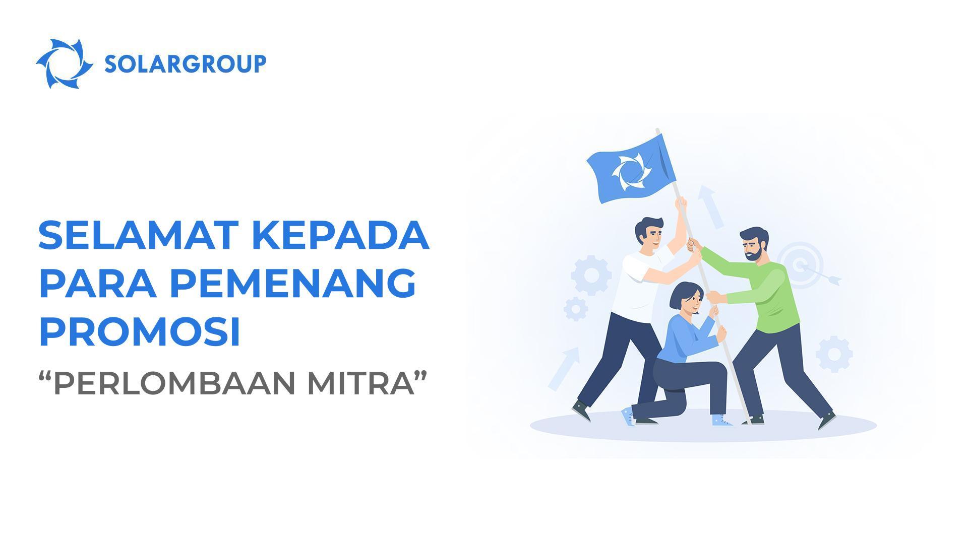 Garis finis dalam promosi "Perlombaan Mitra" dari SOLARGROUP!