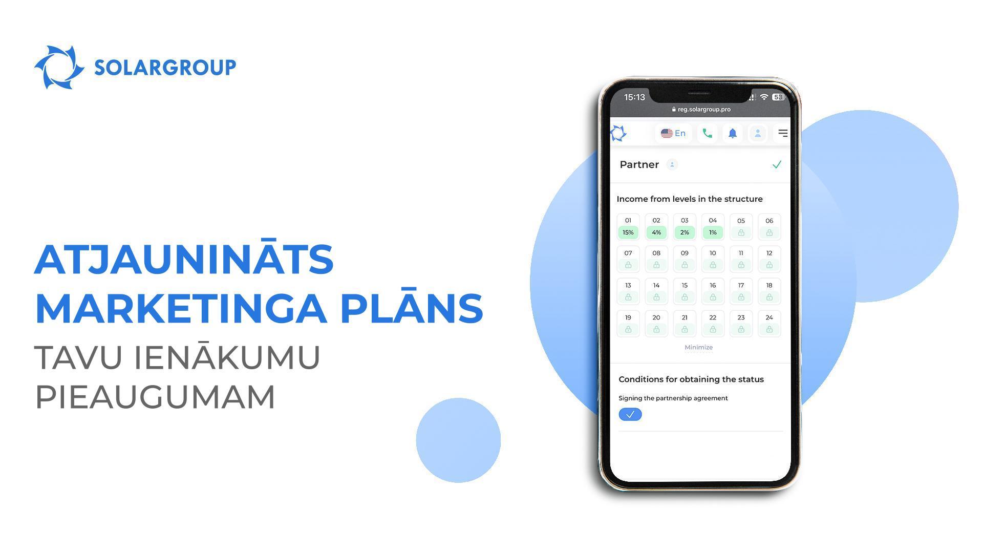 Atjaunināts mārketinga plāns tavu ienākumu pieaugumam!