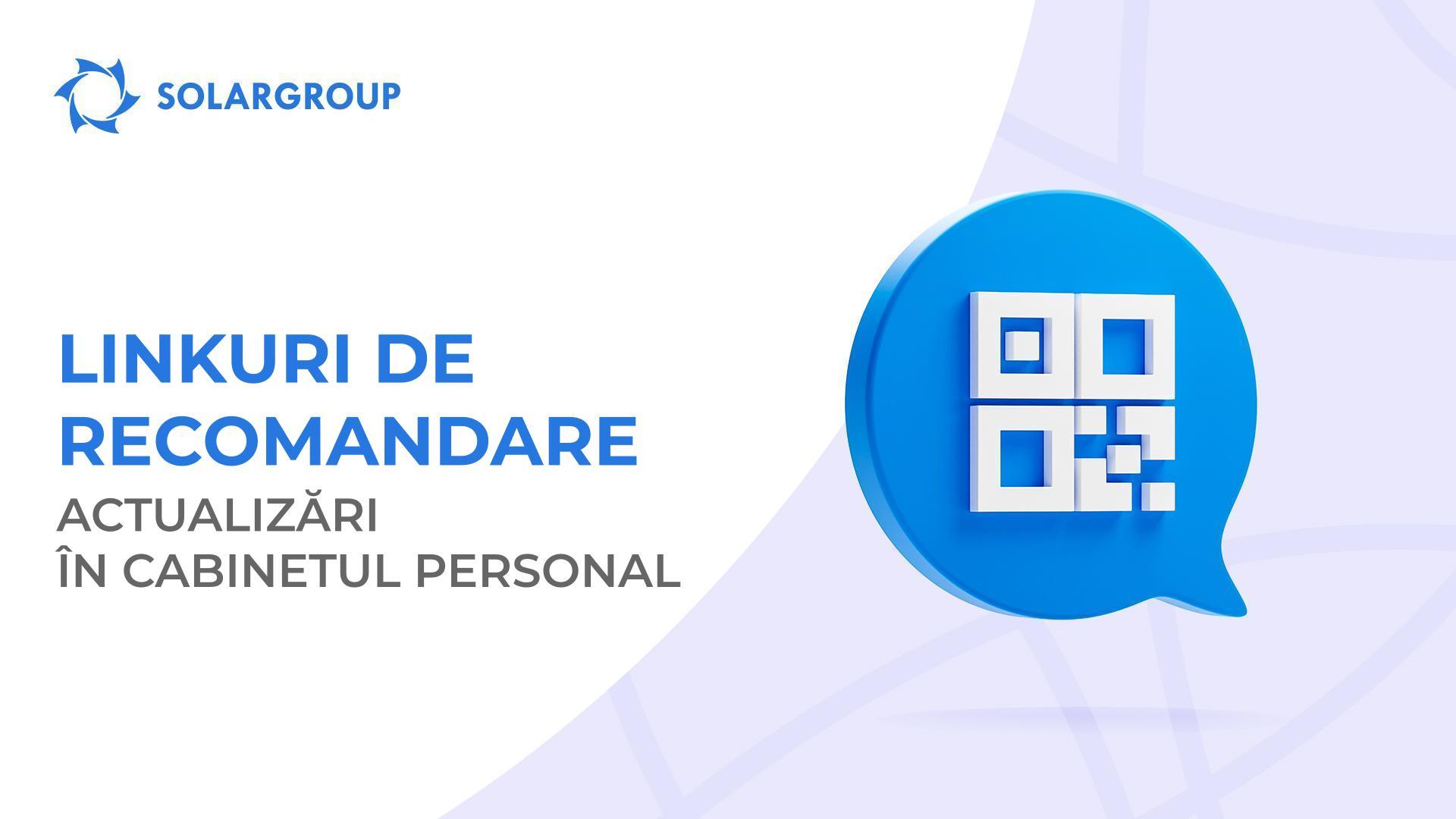 Secțiunea „Linkuri de recomandare” din cabinetul personal a fost actualizată