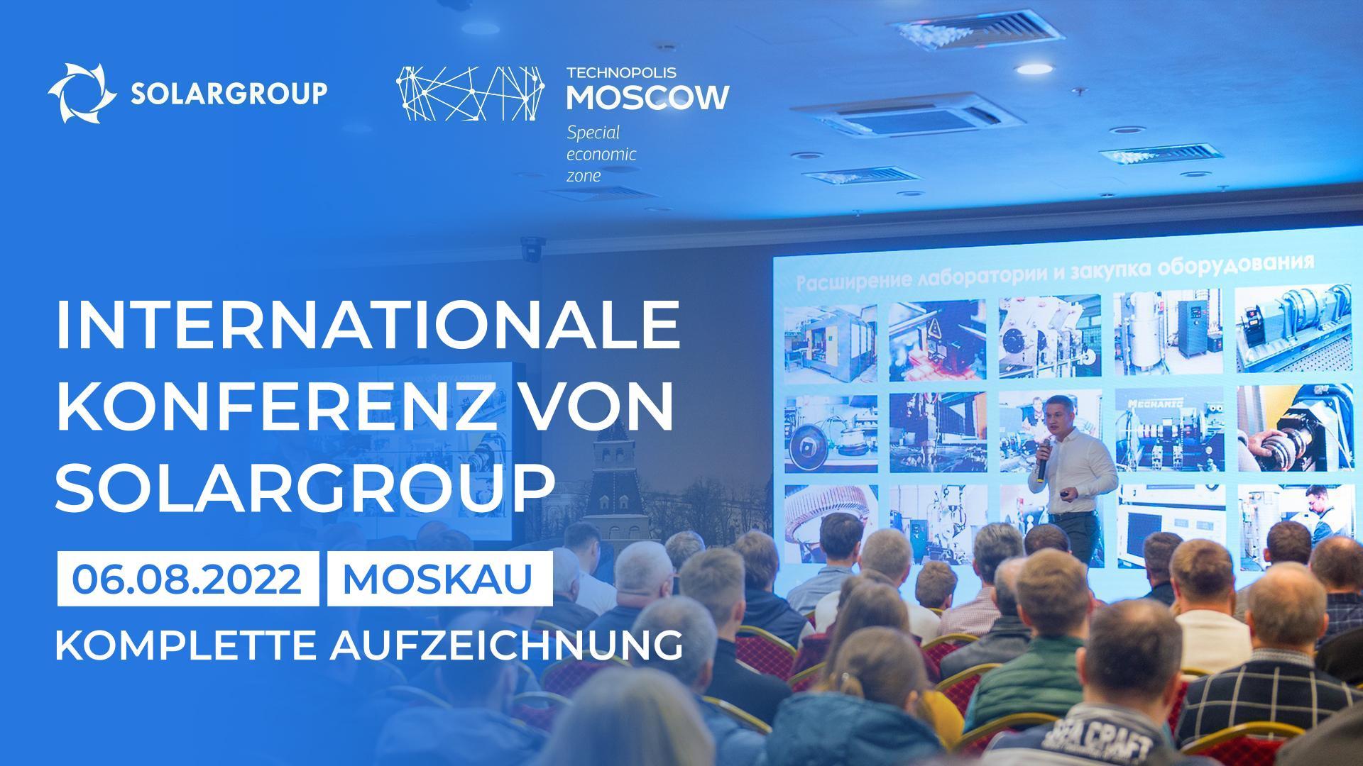 SOLARGROUP-Konferenz: Aufzeichnung der Übertragung