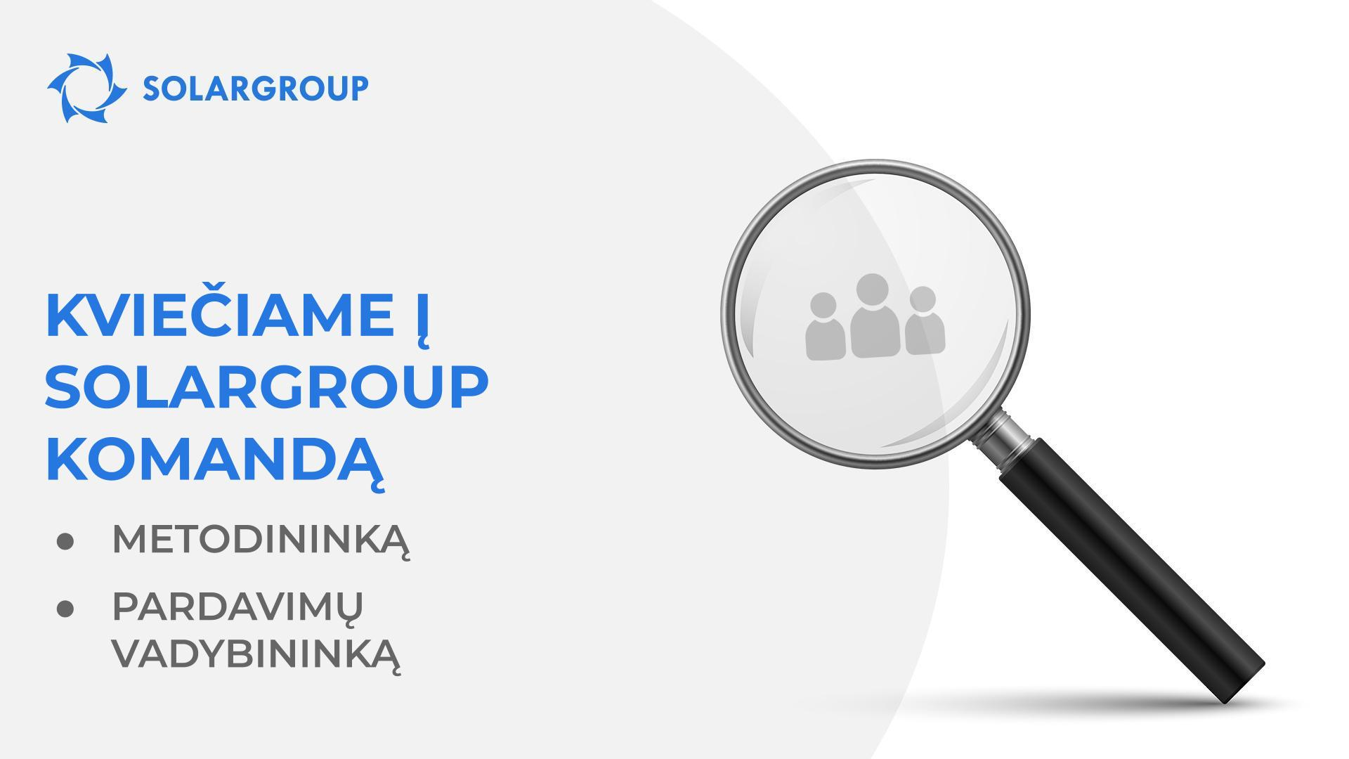 Kviečiame į SOLARGROUP komandą