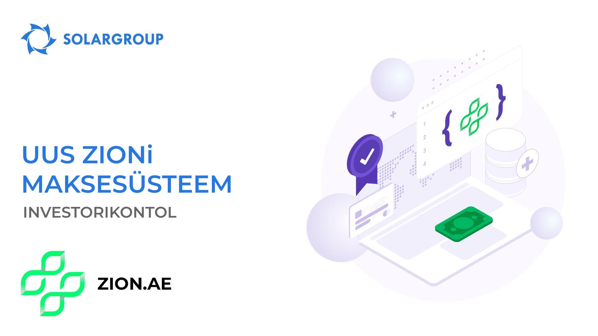 Investorikonto uus Zioni maksesüsteem