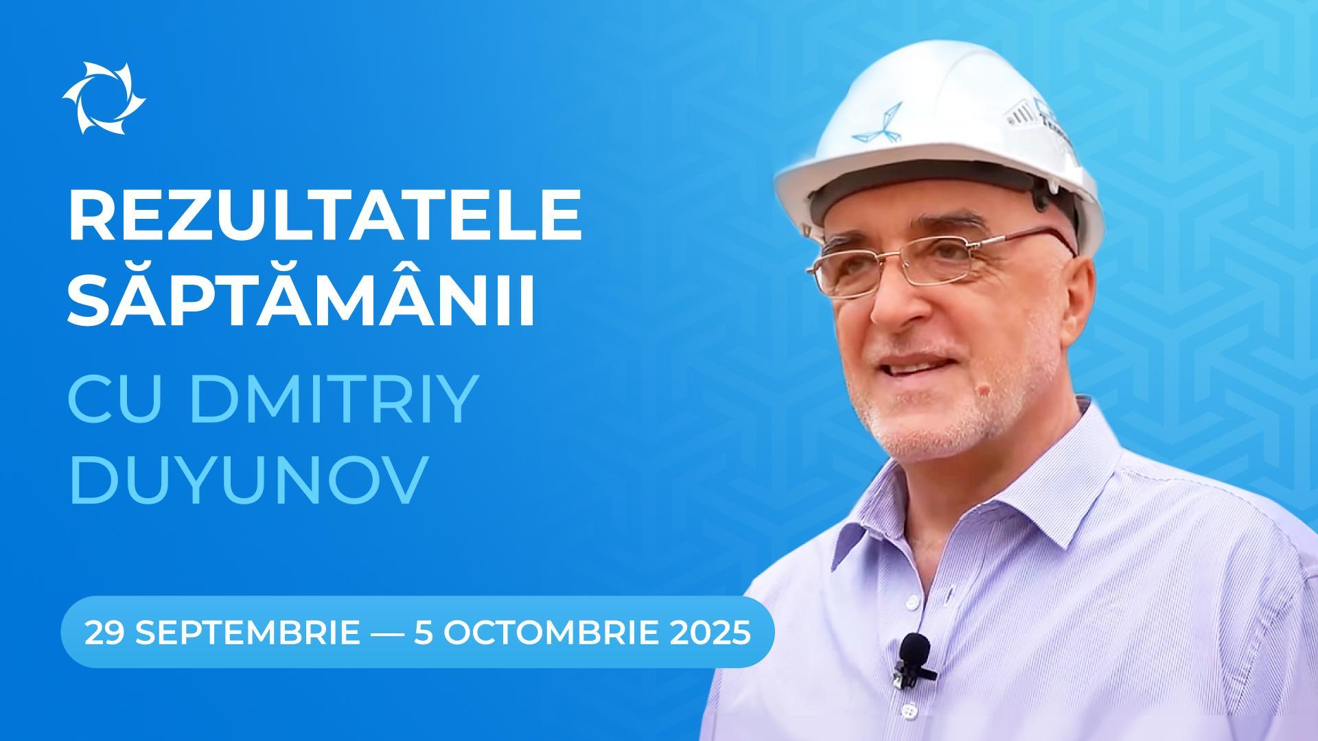 Rezultatele săptămânii în proiectul "Motoarele lui Duyunov"