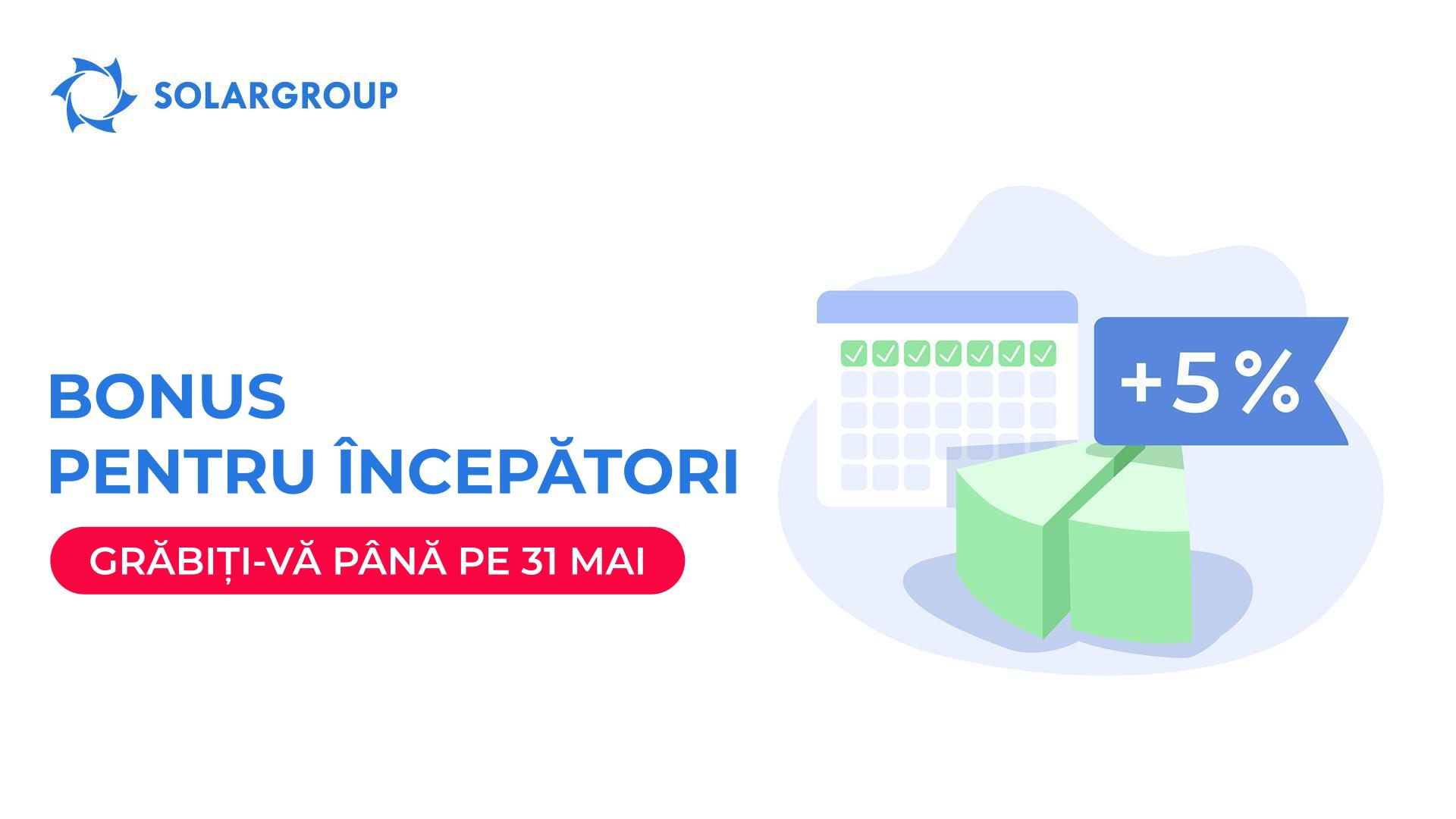 Investiți în prima săptămână de la înregistrare și primiți 5% de cote bonus