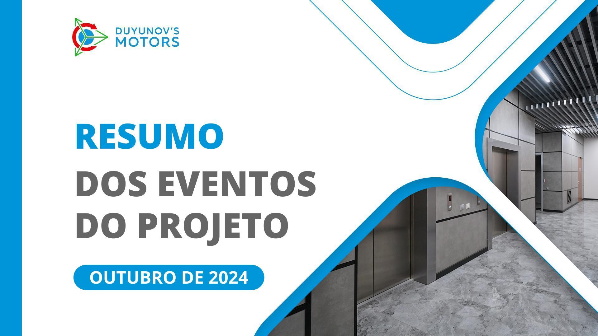 Principais eventos do projeto em outubro