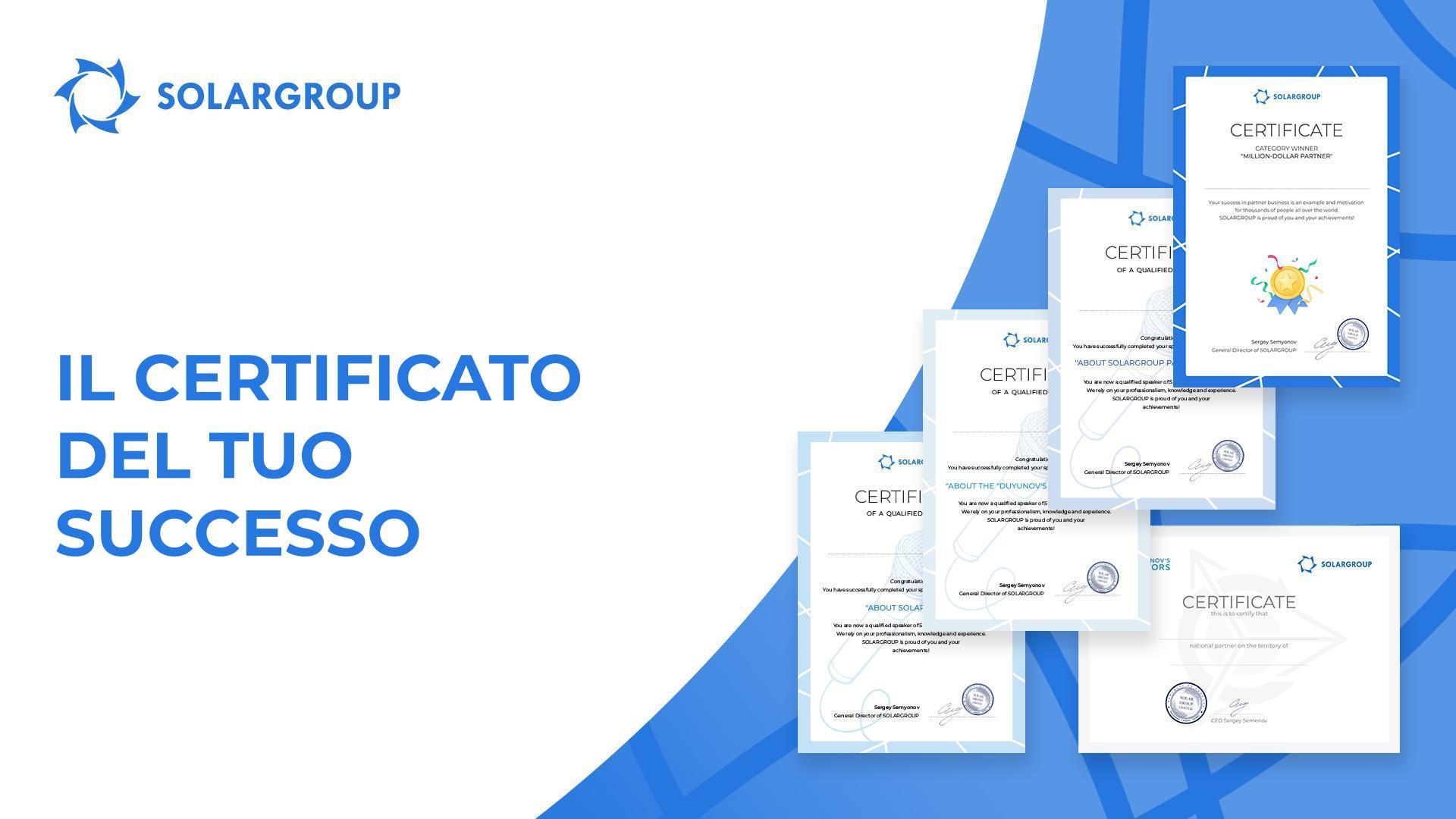 Il tuo certificato ti aspetta nell'area personale!