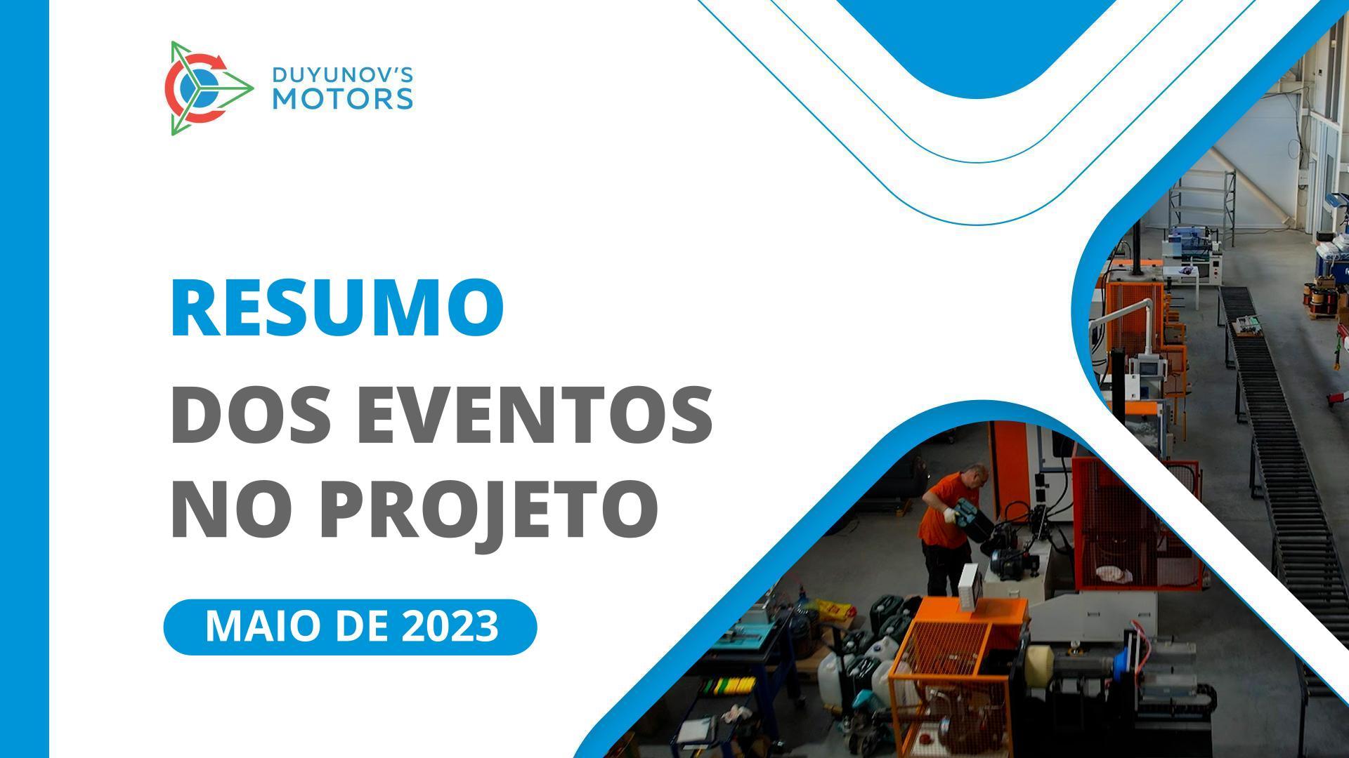 Os Principais Eventos do Projeto em maio