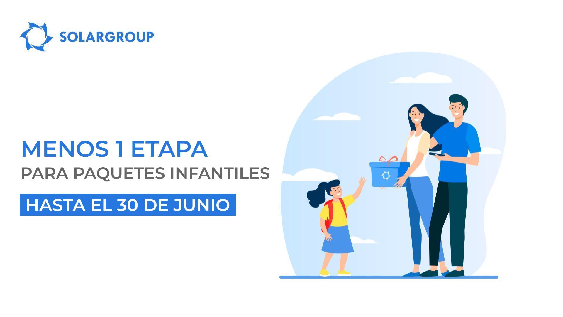 Nueva promoción para paquetes infantiles: menos 1 etapa