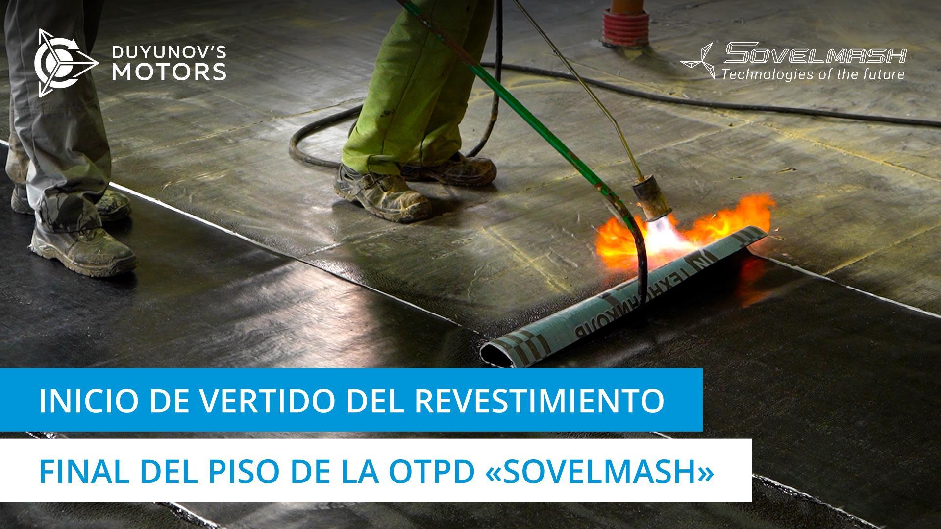 Inicio de vertido del revestimiento final del piso de la OTPD "Sovelmash"