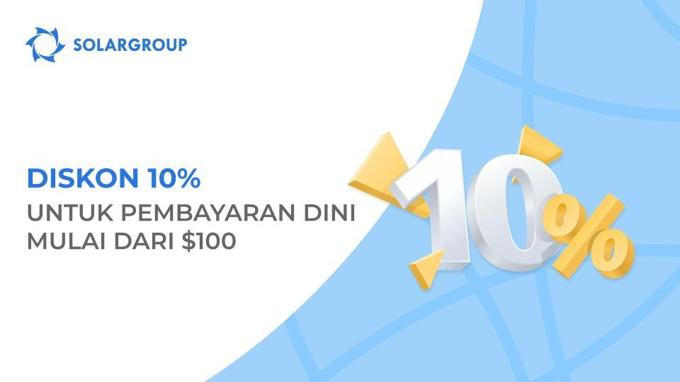 Bayar lebih awal menggunakan diskon 10%