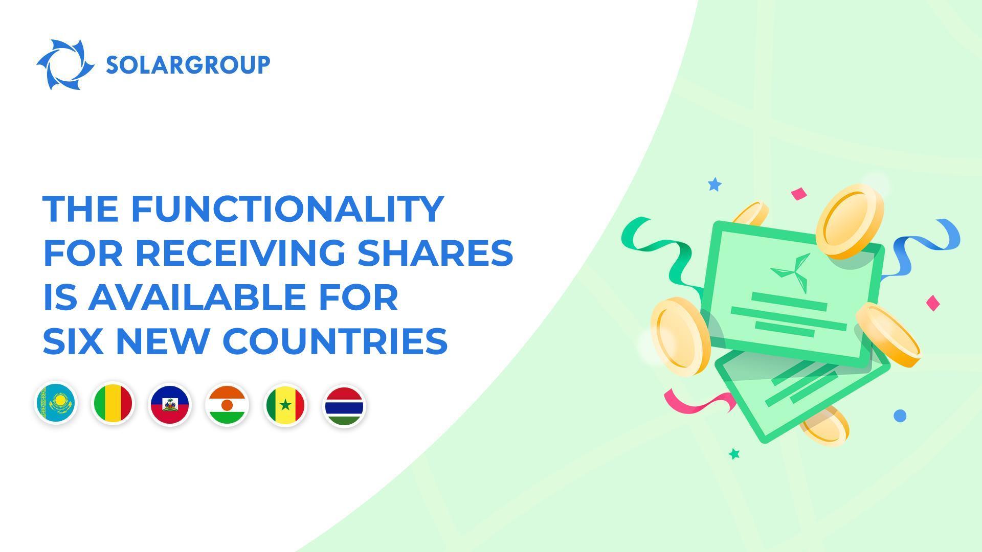 We are launching functionality in Kazakhstan, Mali, Haiti, Niger, Senegal, and The Gambia.