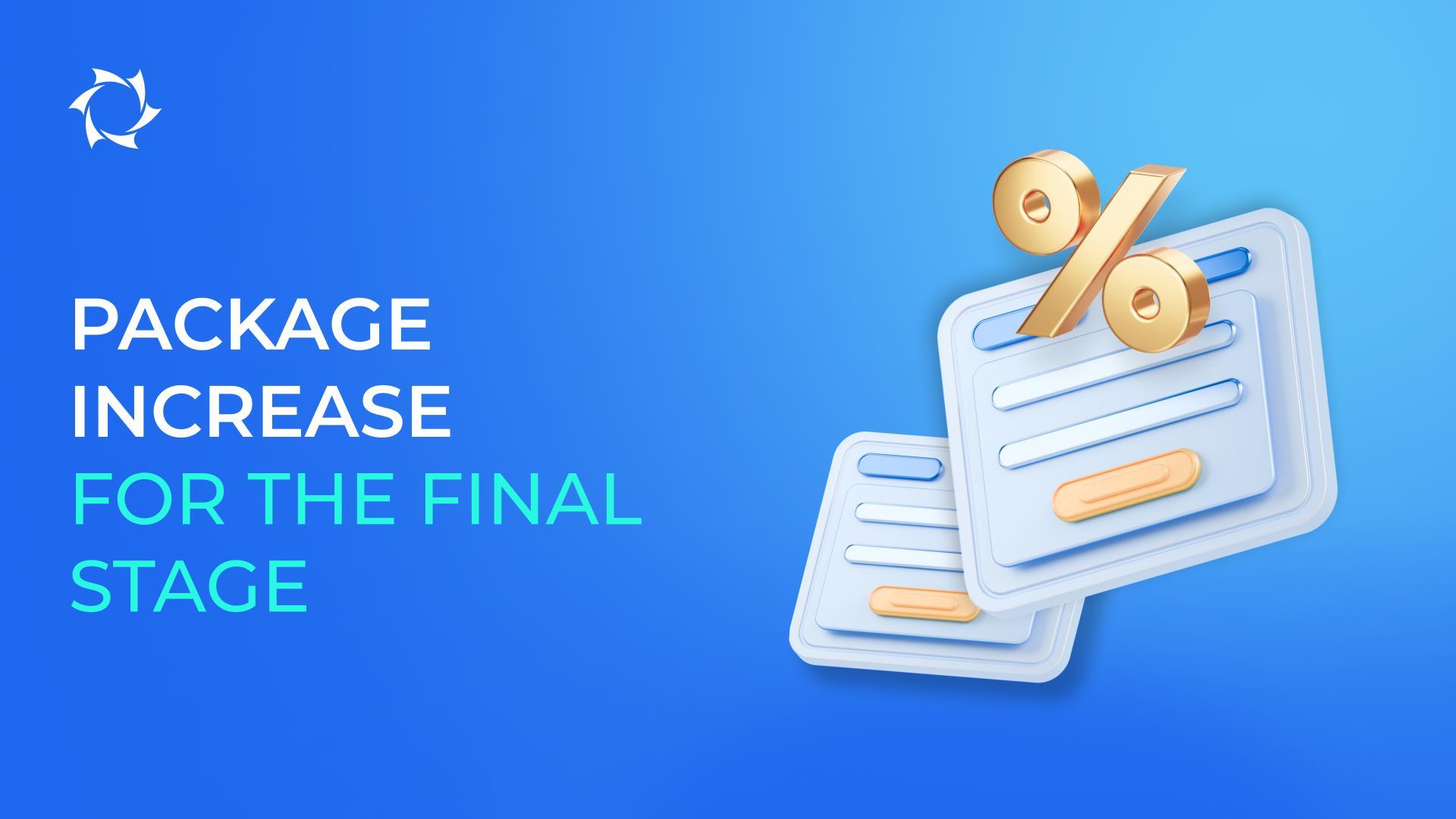 We have enabled the option to increase any final-stage packages in the "Duyunov Motors" project!