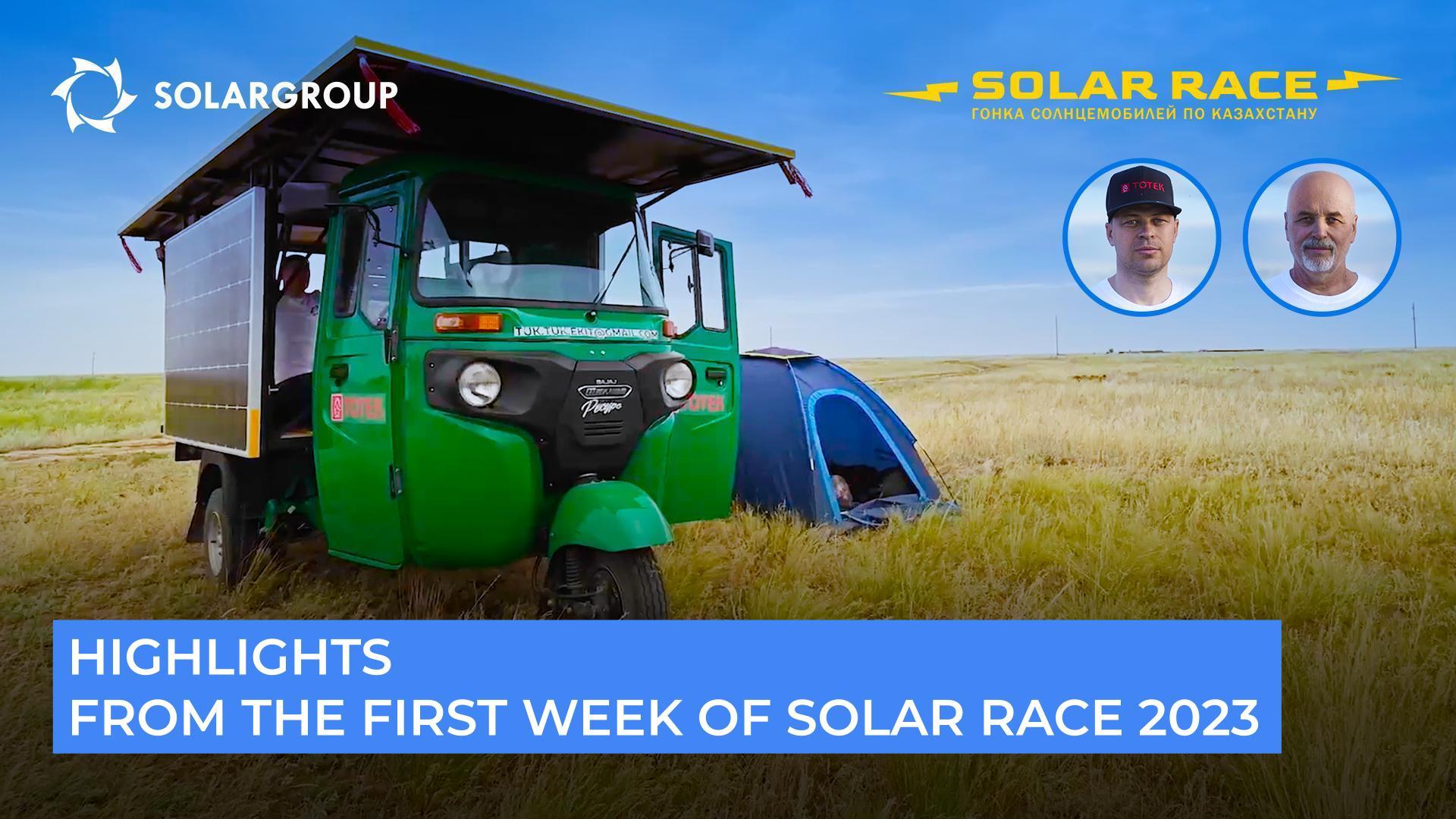 Highlights from the first week of Solar Race 2023