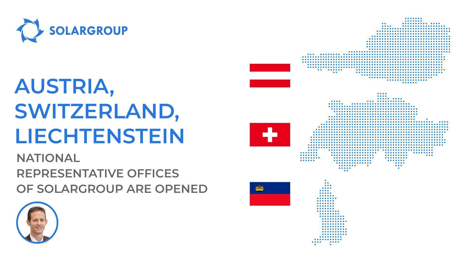 SOLARGROUP opens its national representative offices in three European countries at once