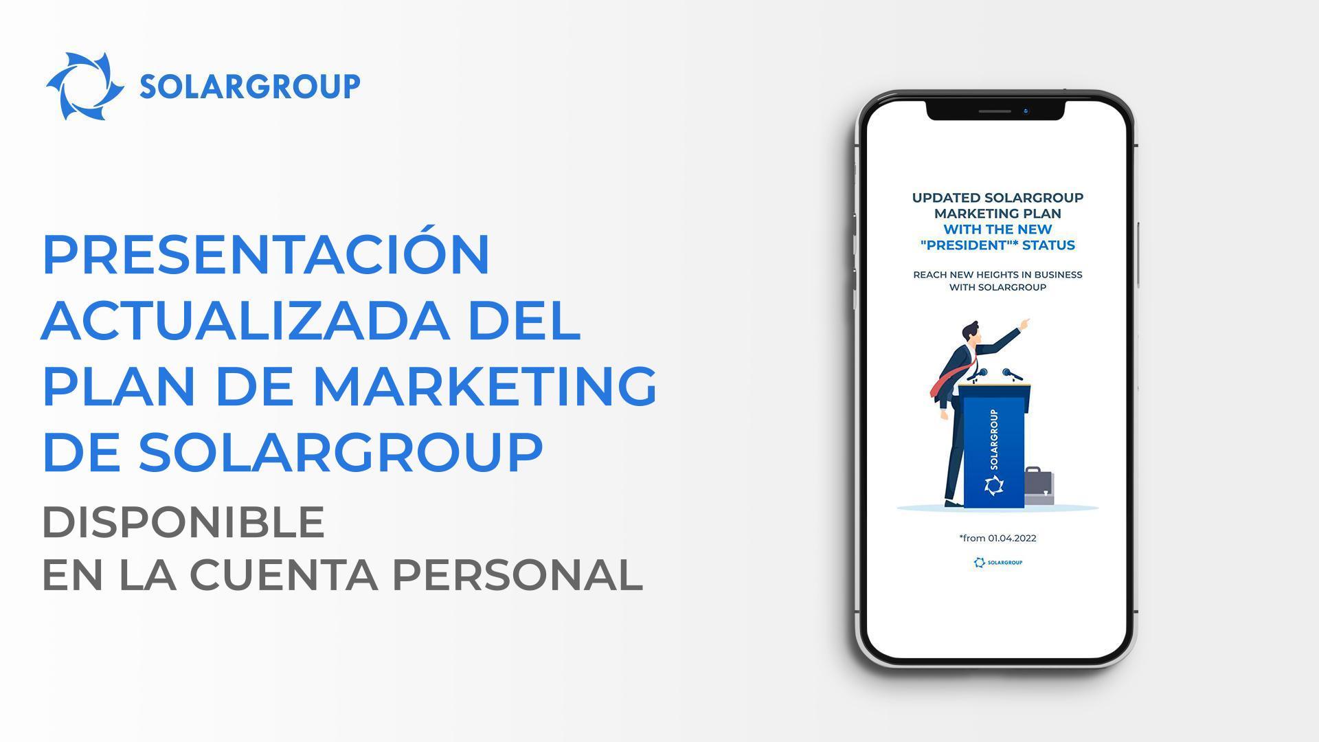 ¡La presentación actualizada del plan de marketing ya está en la cuenta personal!