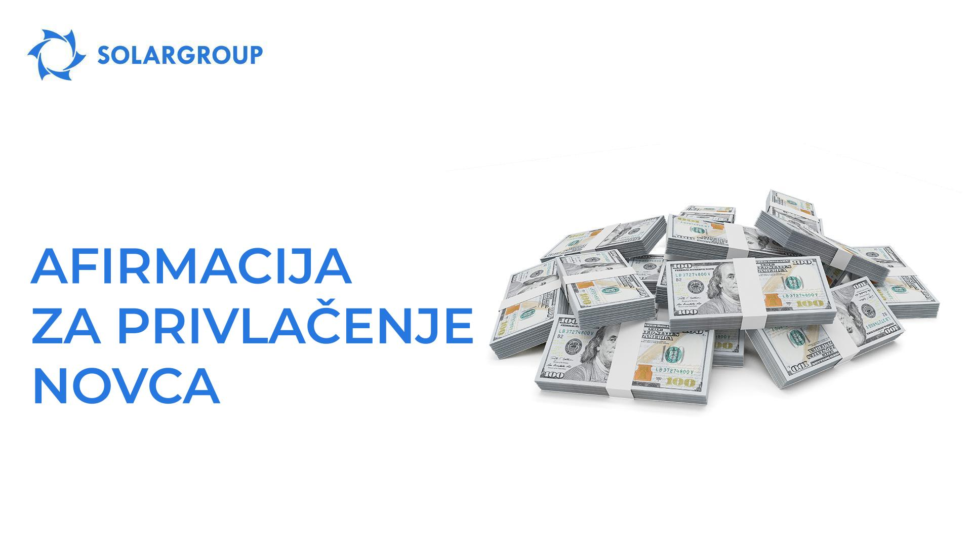 Afirmacija za privlačenje novca