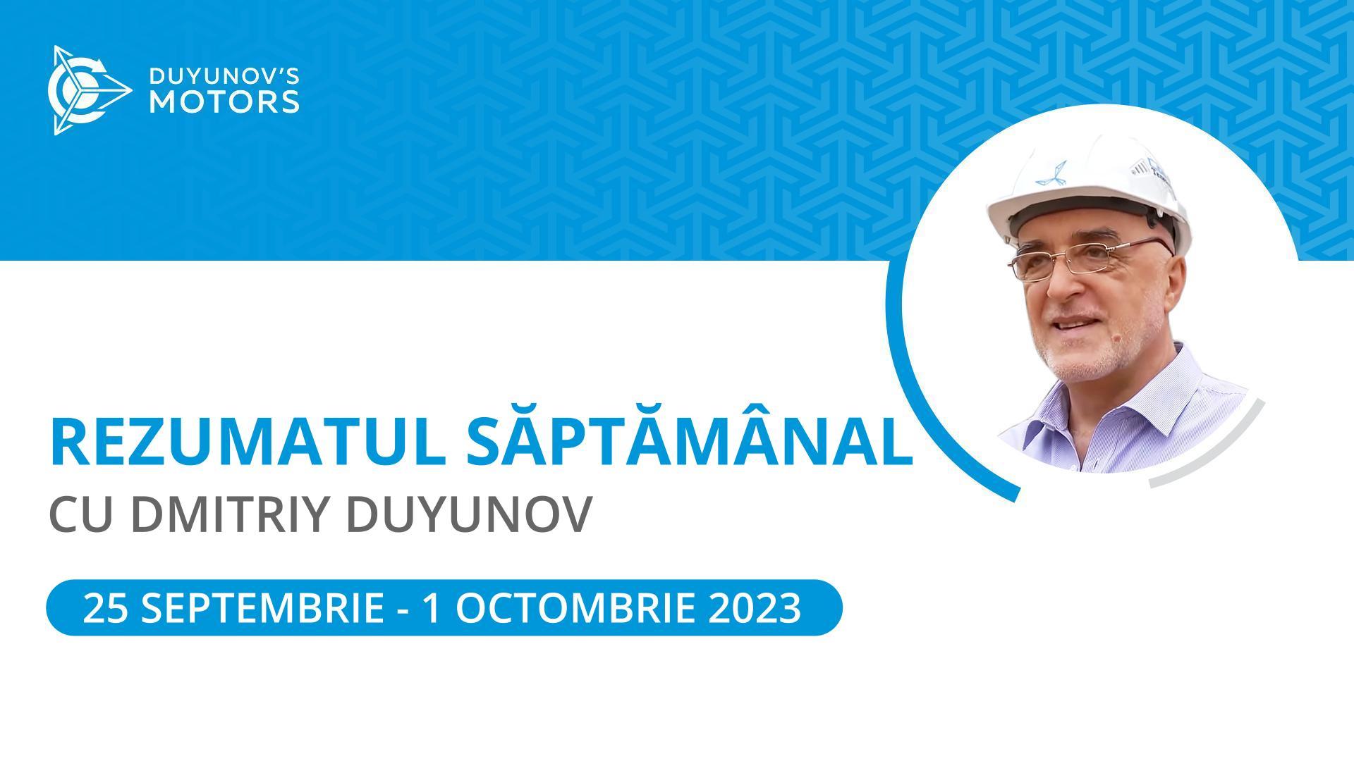 Cele mai importante noutăți despre proiectul „Motoarele lui Duyunov” din cursul săptămânii
