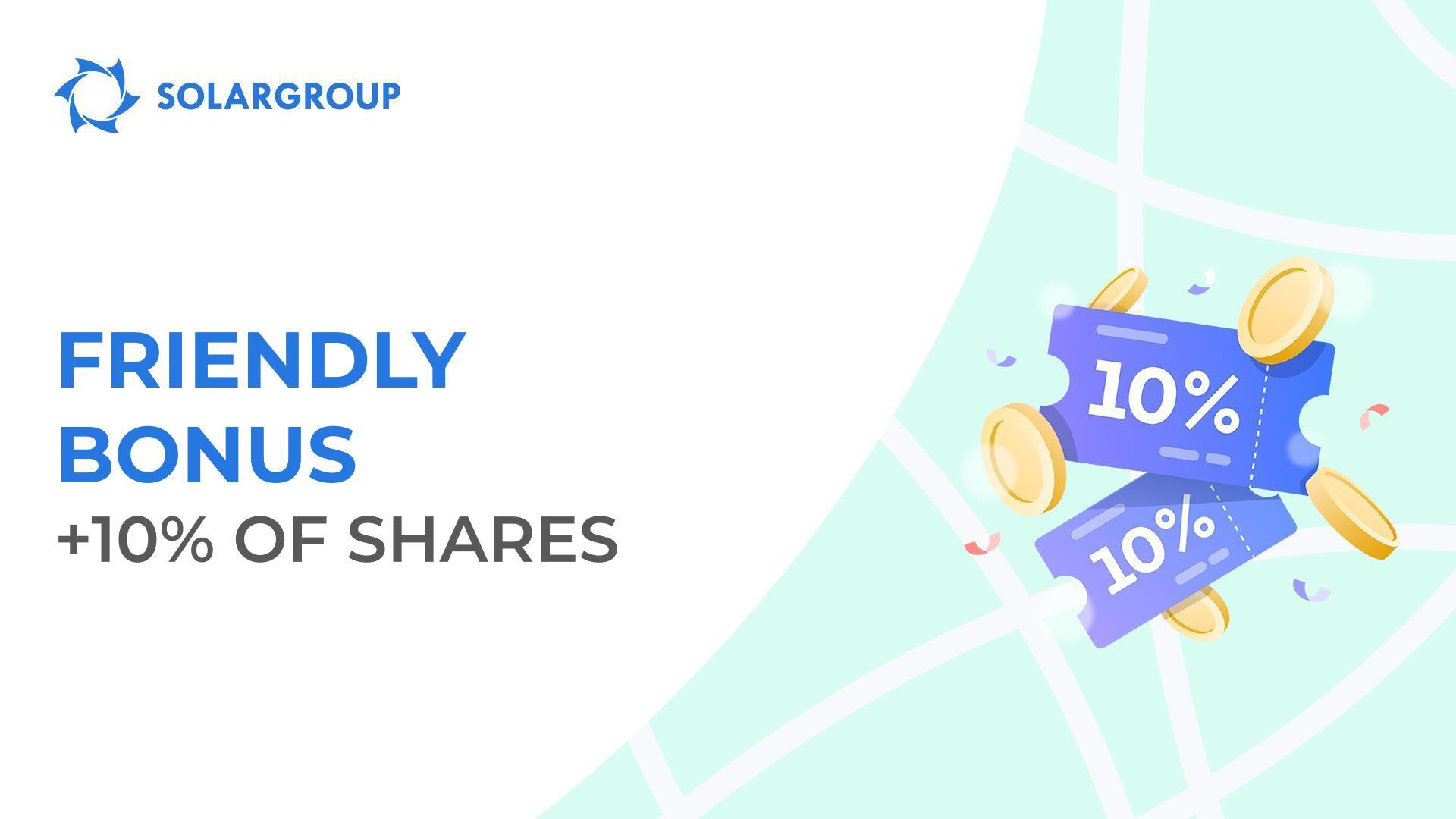 How do I get bonus shares when buying an investment package?