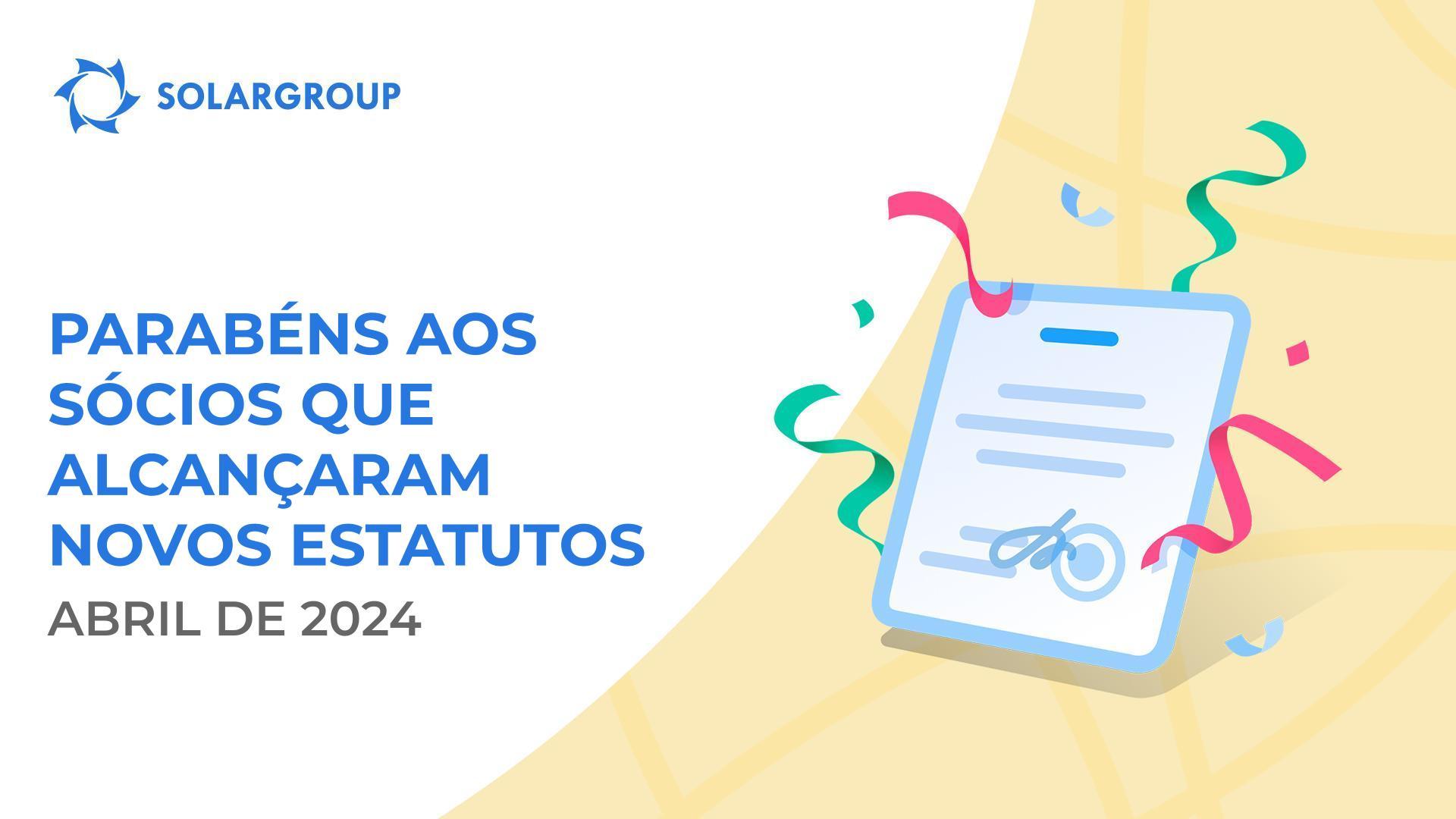 Felicitamos todos os sócios que alcançaram novos estatutos!