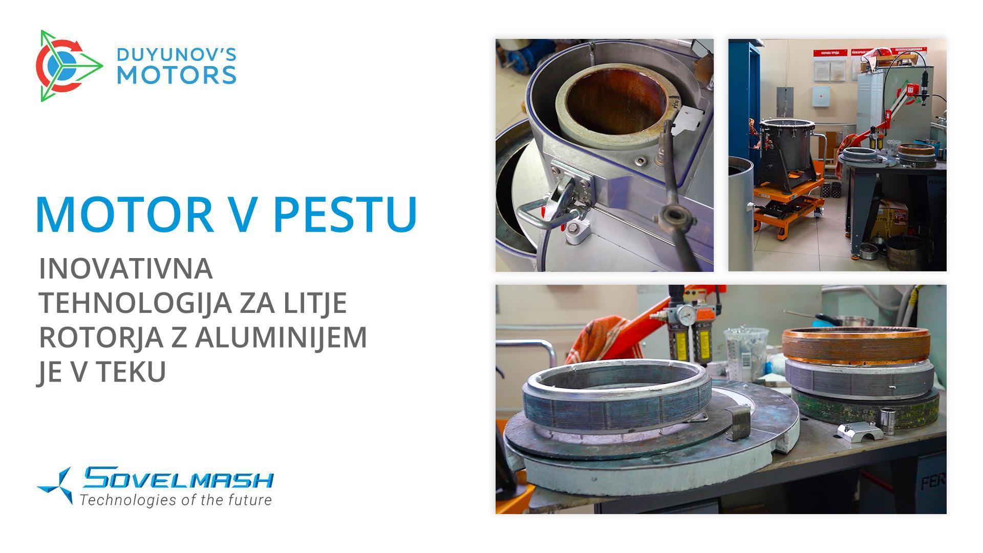 Motor v pestu: inovativna tehnologija za litje rotorja z aluminijem je v teku