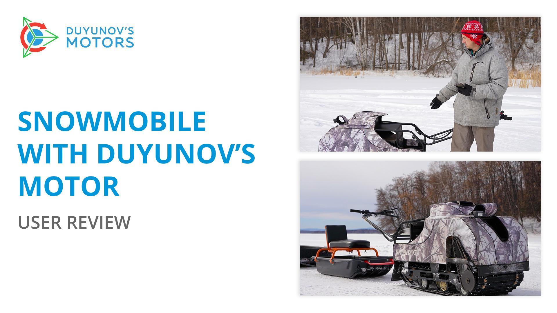 Snowmobile with Duyunov's motors: user review