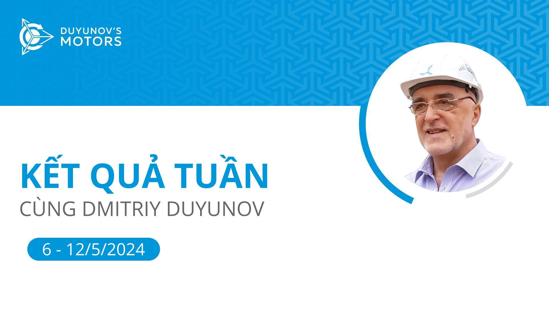 Kết quả tuần của dự án "Động cơ của Duyunov"